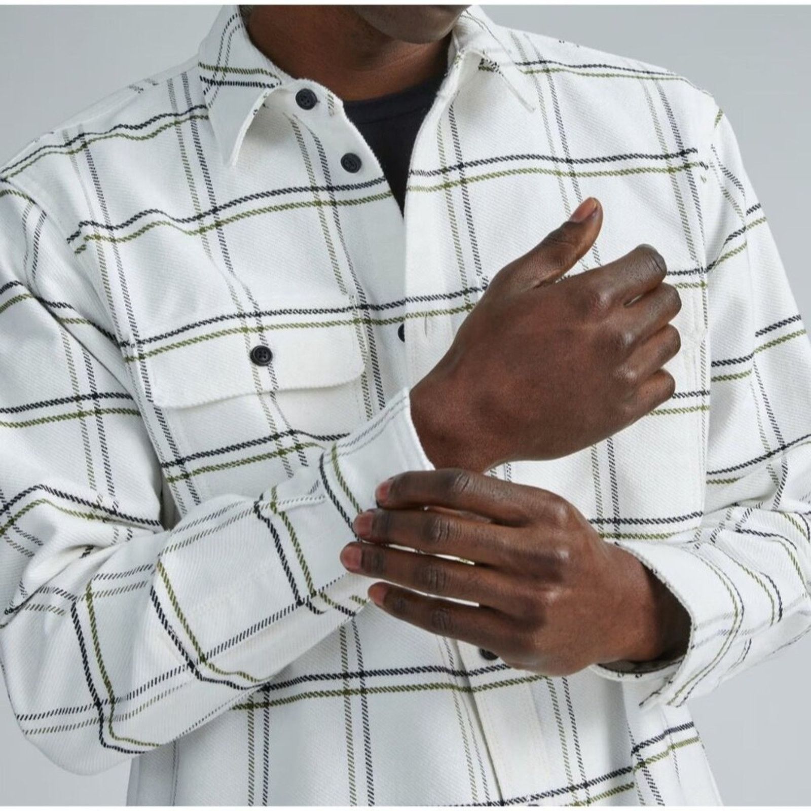 Everlane Everlane Men’s Heavyweight New Overshirt White Plaid Small Size US S / EU 44-46 / 1 - 2 Thumbnail