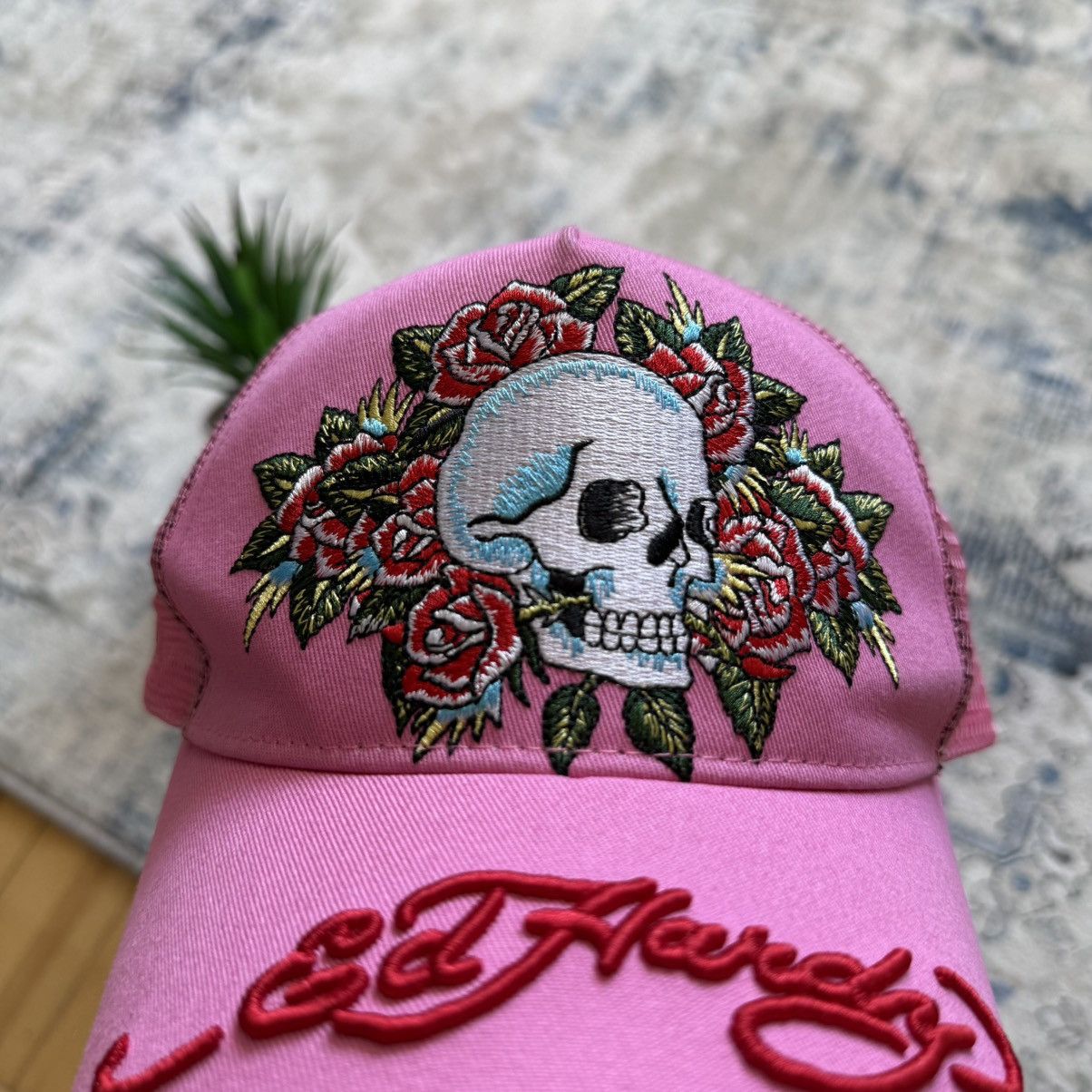 Ed Hardy 📌Crazy Y2K Ed Hardy Cristian Audigier Skull Hat Cap Size ONE SIZE - 3 Thumbnail