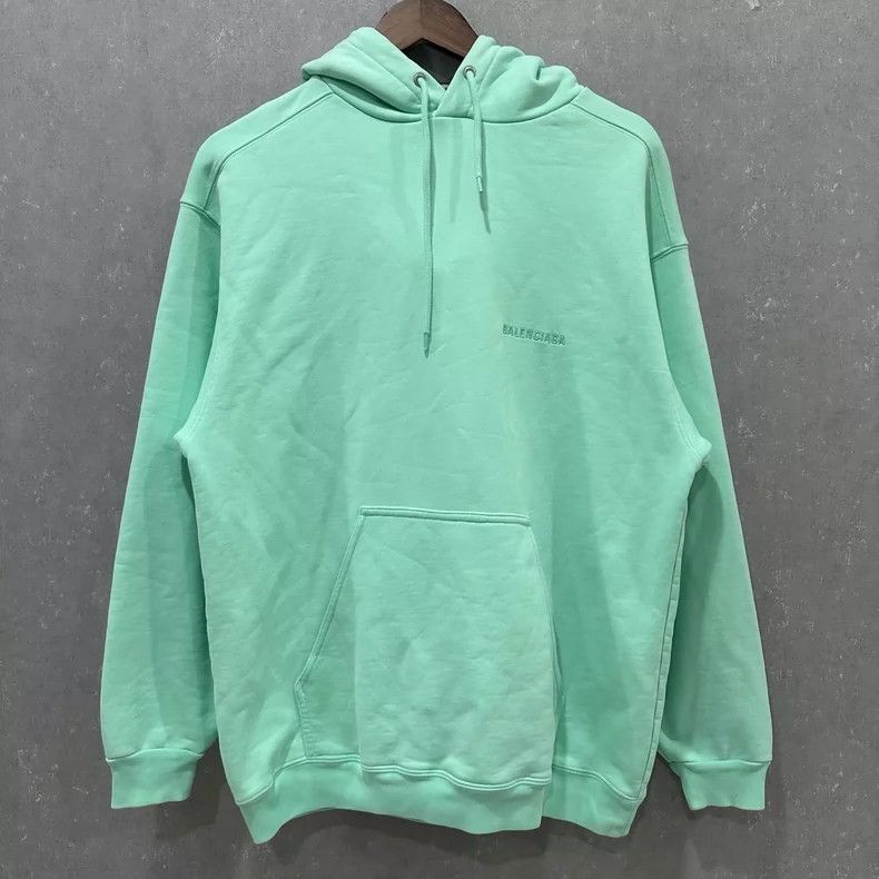 Balenciaga Green Hooded Sweatshirt Size XS
