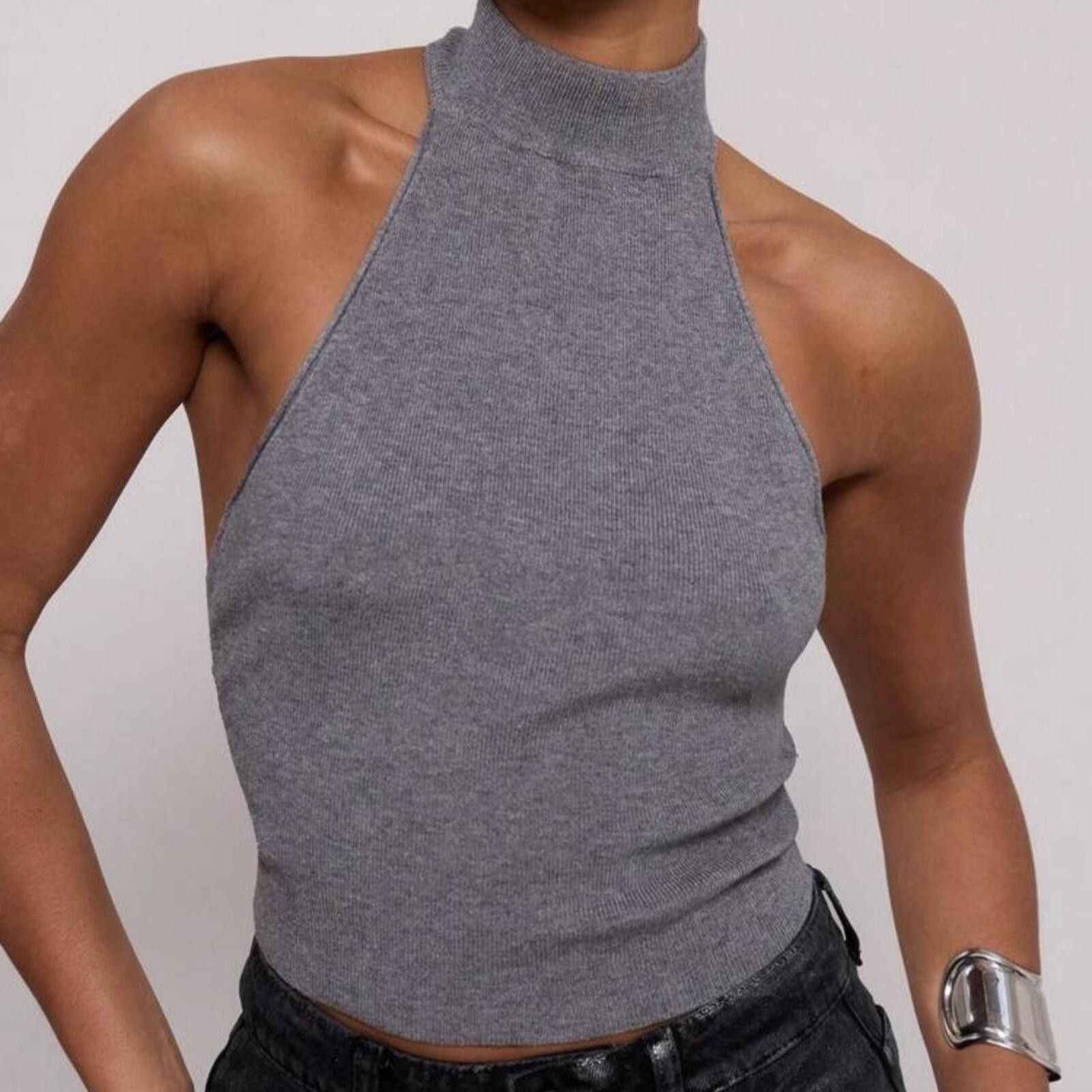 Other Grey halter neck top Size XS / US 0-2 / IT 36-38 - 5 Thumbnail