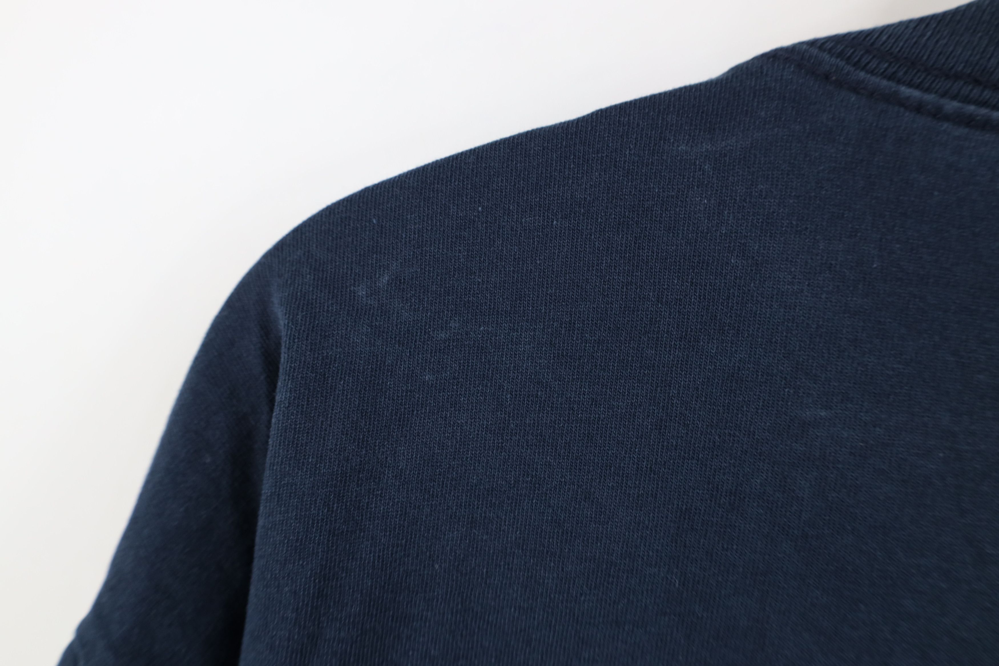 Vintage Vintage 90s Streetwear Heavy Cotton T-Shirt Navy Blue USA Size US L / EU 52-54 / 3 - 11 Thumbnail