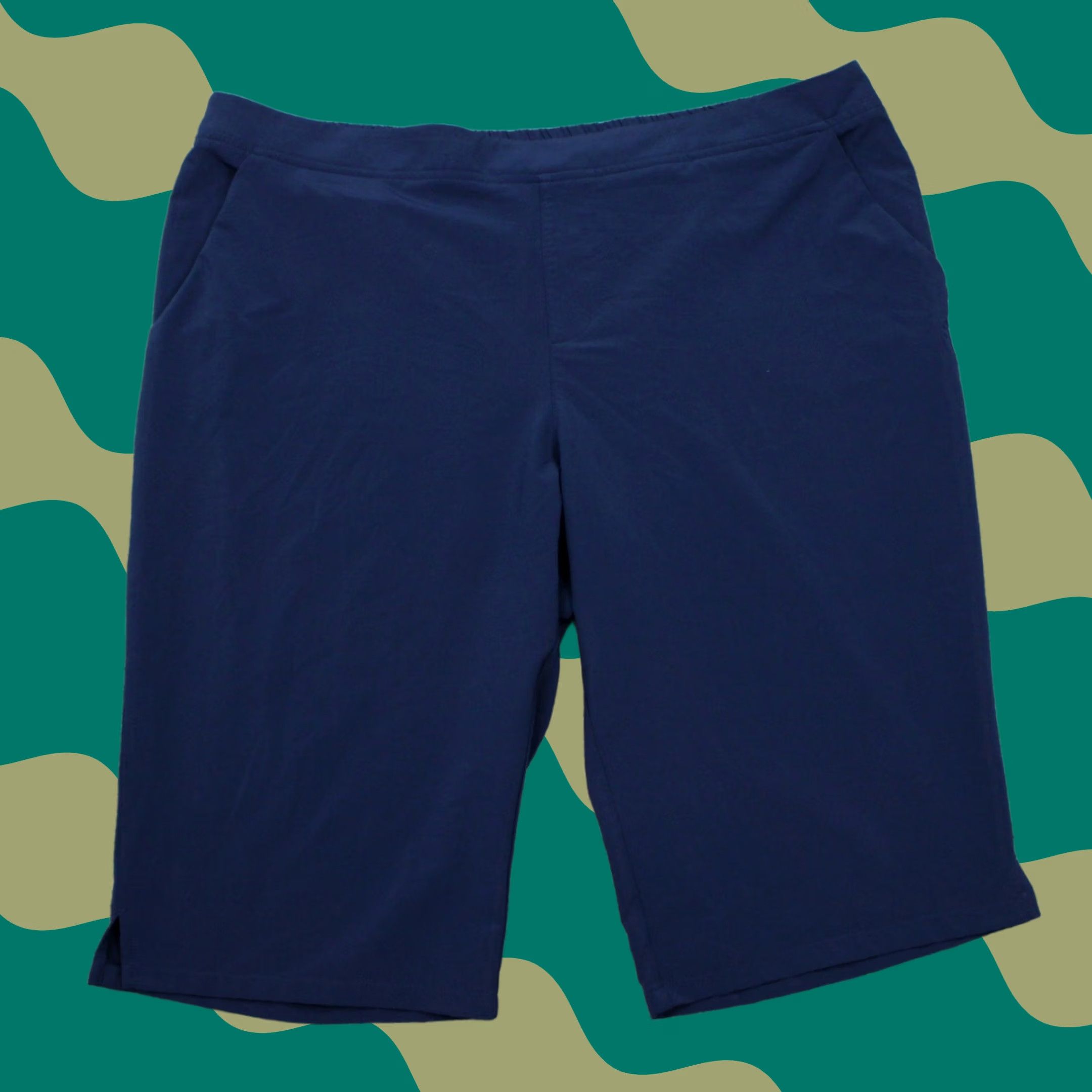 Vintage Coolibar Shorts Mens XL Blue 88% Polyester 12% Spandex UPF 50+ Flat Front Inseam 15" Pockets Stretch Casual Beach Regular Mens XL Blue Size US 36 / EU 52 - 1 Thumbnail