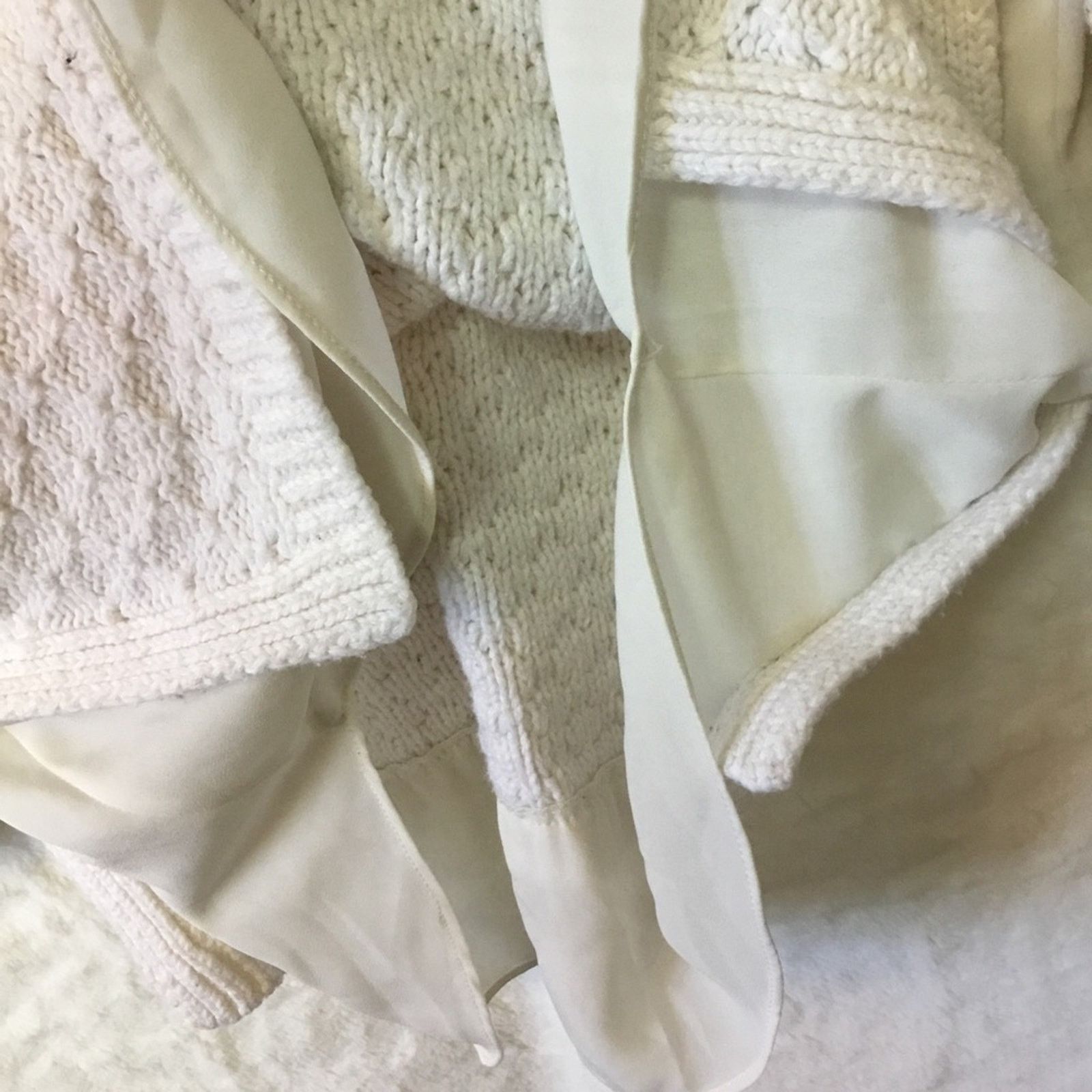 Loft Loft White Long Sleeve Knit Top Size S / US 4 / IT 40 - 7 Thumbnail