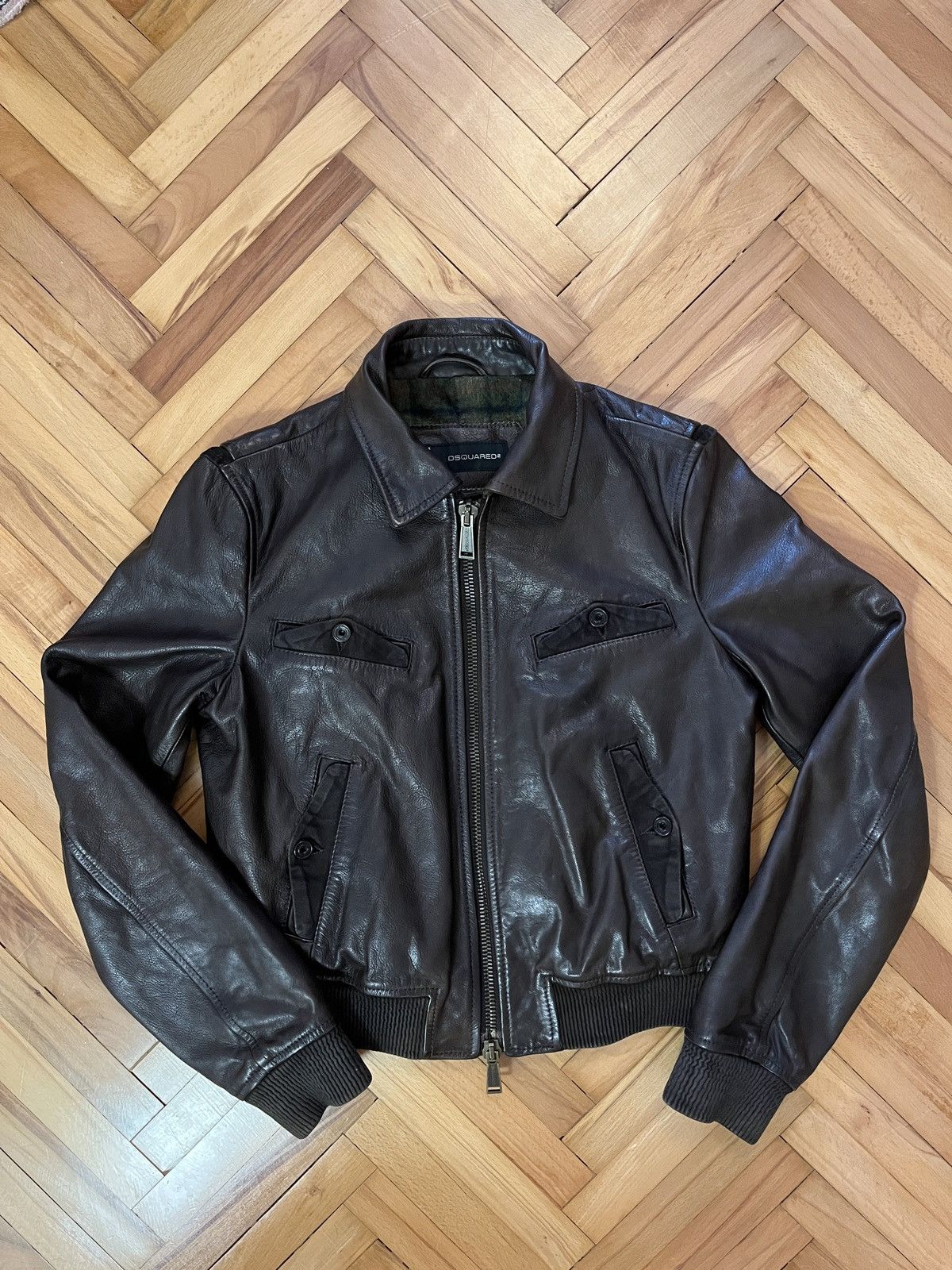 Fuga x Civarize Fox Fur Bondage Zipper Mosaic Leather Jacket