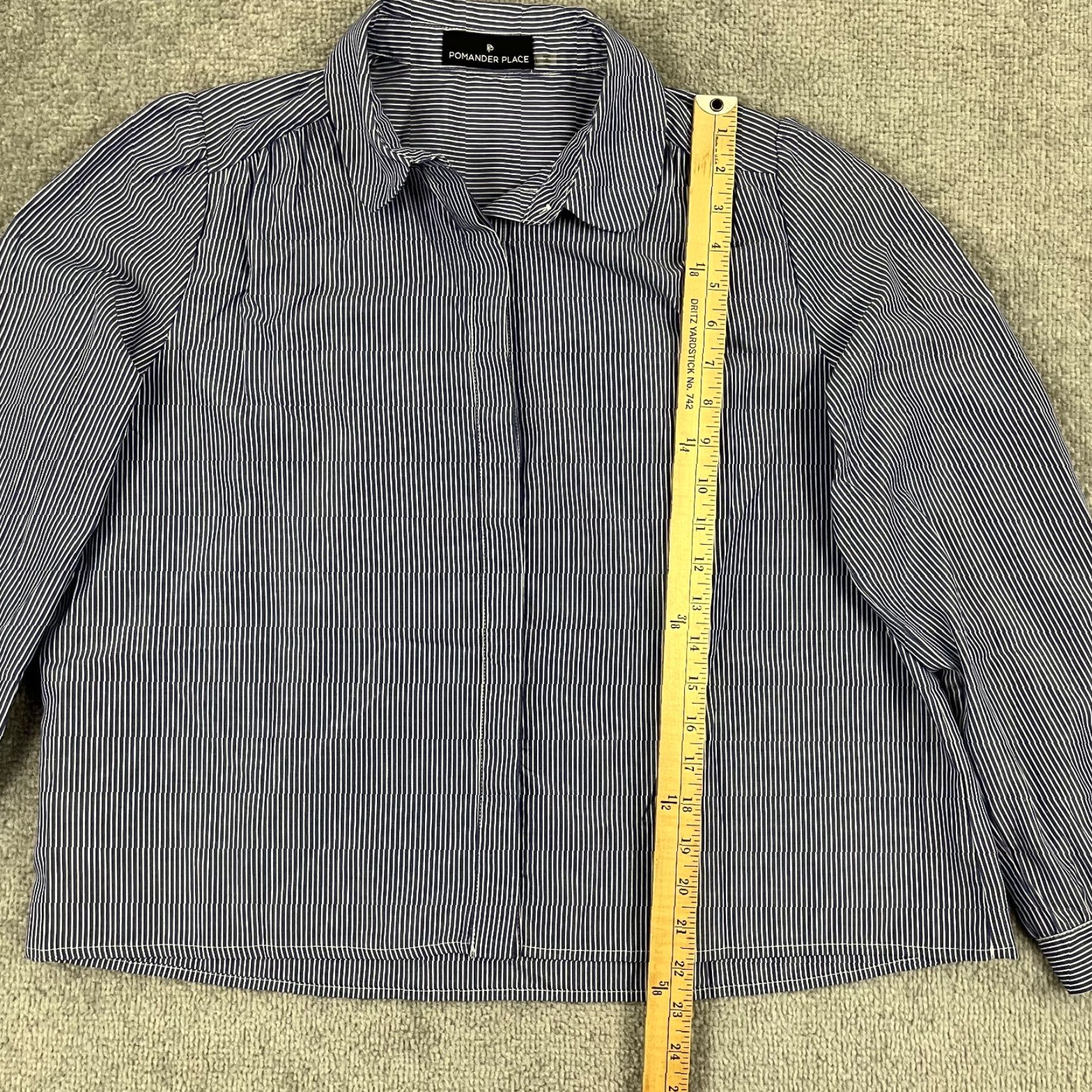 Vintage VINTAGE Pomander Place Tuckernuck Button Up Shirt Womens Large Blue White Career Office Size L / US 10 / IT 46 - 4 Thumbnail