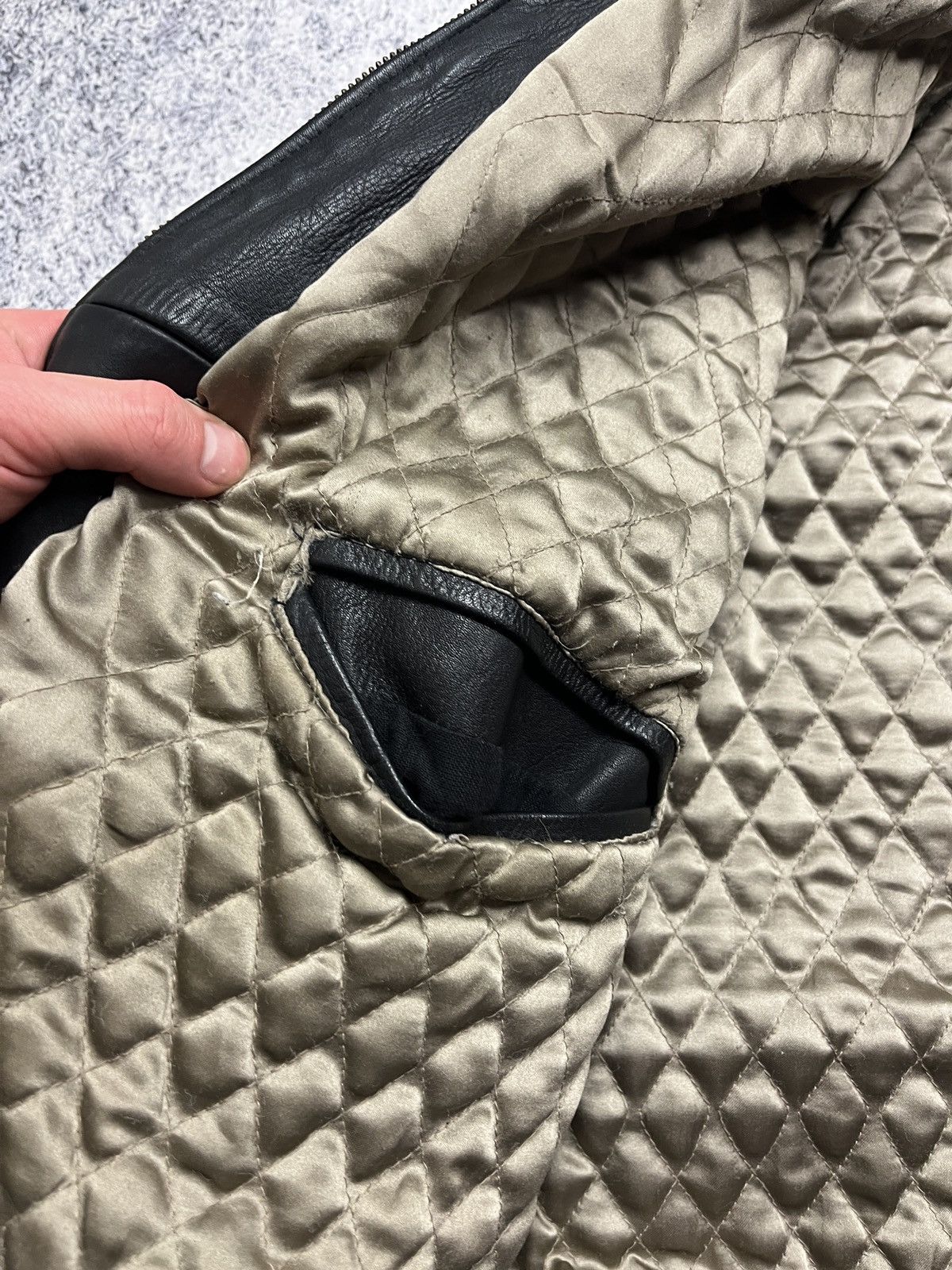 AMI Y2K Vintage AMI Leather Jacket Moto Streetwear Style USA VTG Size US S / EU 44-46 / 1 - 18 Thumbnail