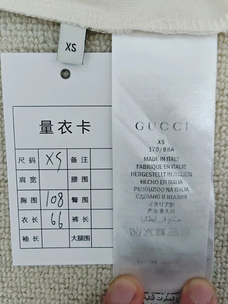 Gucci GucciRed and green blade logo printed white short-sleeved T Size US XS / EU 42 / 0 - 5 Thumbnail