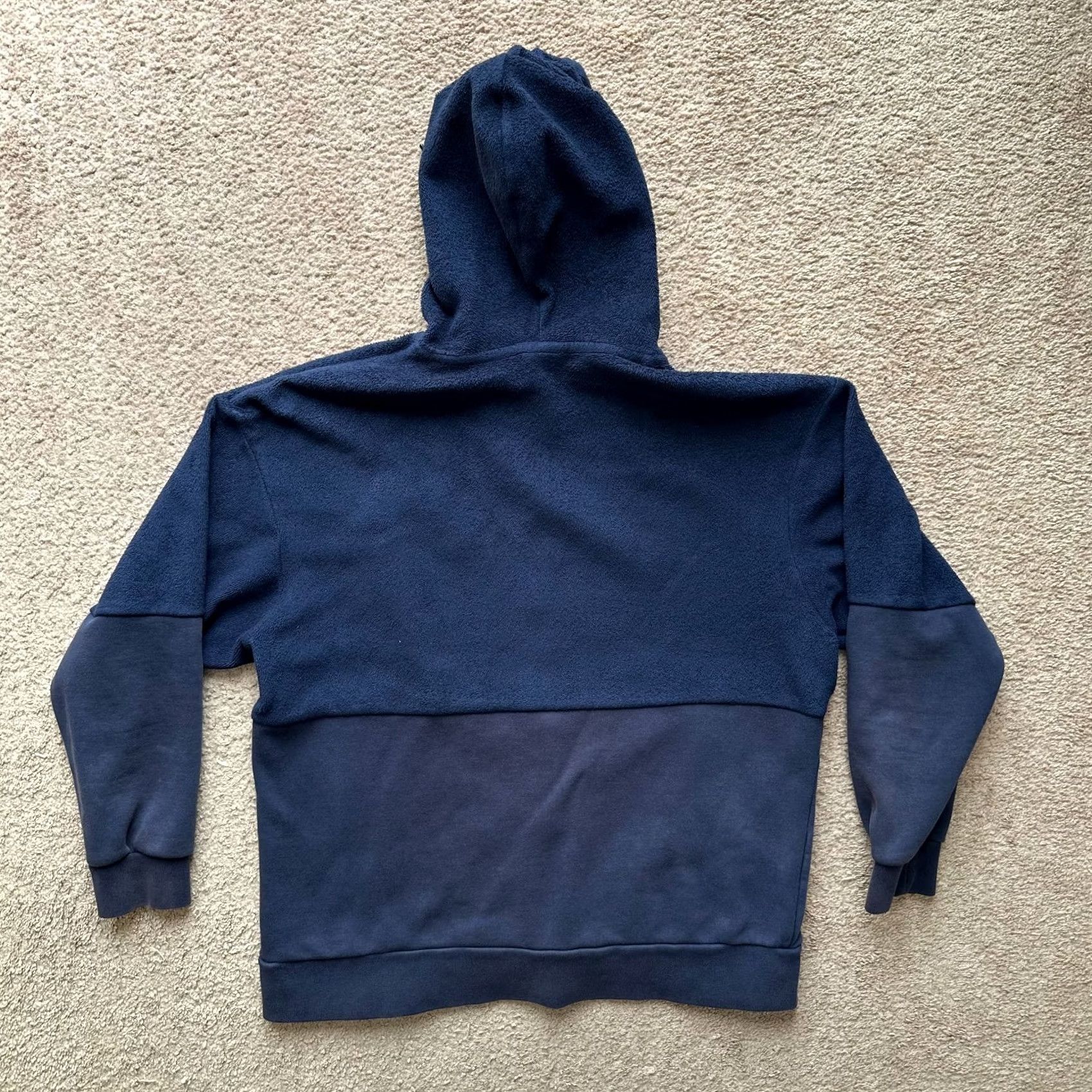 Nike Nike Hoodie Mens Large Full Zip Fleece Sweatshirt Blue Pockets Stain Size US L / EU 52-54 / 3 - 2 Thumbnail