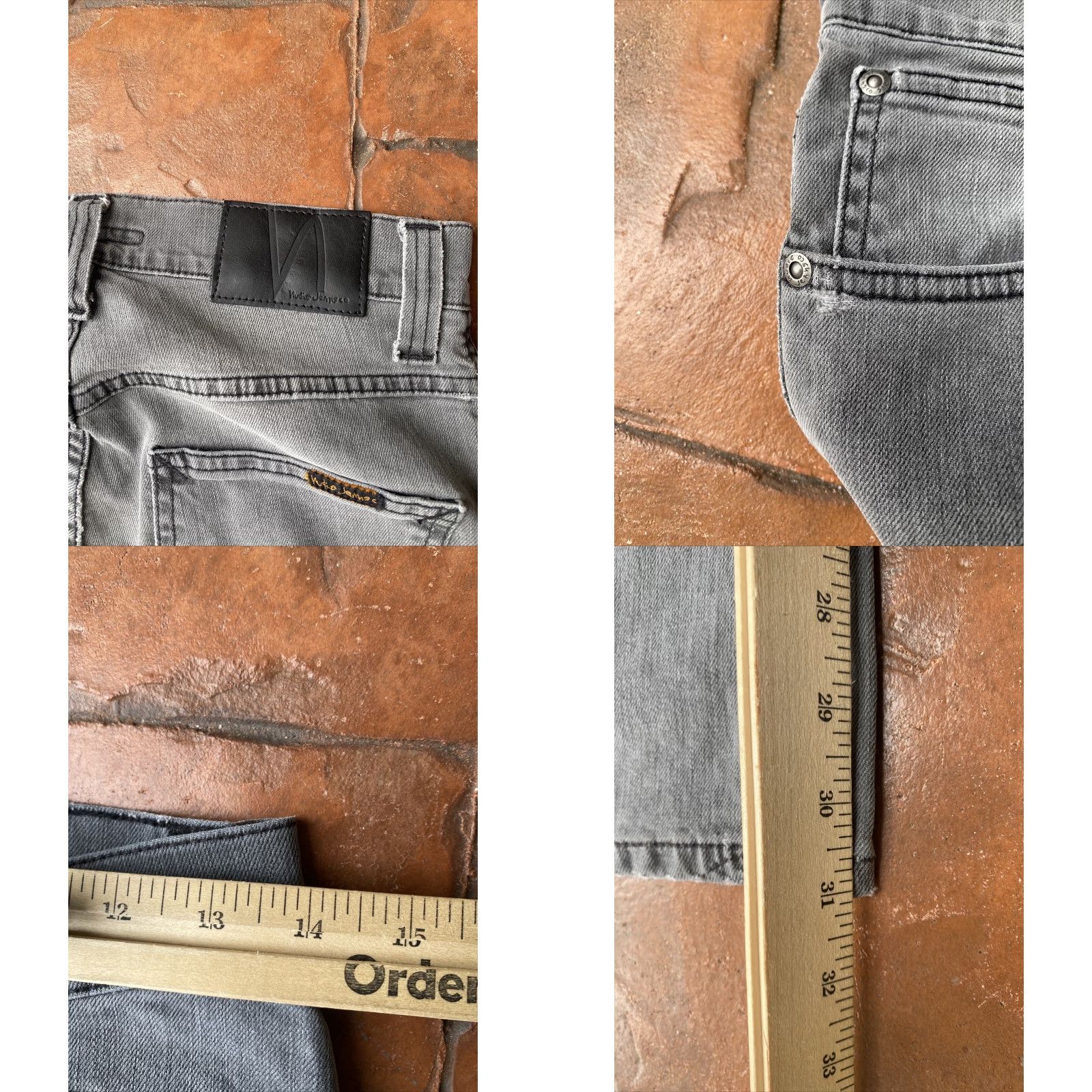 Nudie Jeans Nudie Jeans Slim Jim Denim Jeans Grey Black Men’s 29x32 Slim Straight Denim Jeans Mens 29 Gray Regular 31 Inseam City Vintage No Size US 29 - 8 Thumbnail