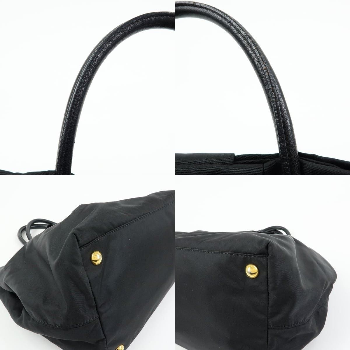 Prada Prada Bow Nylon Tote Black Size ONE SIZE - 4 Thumbnail