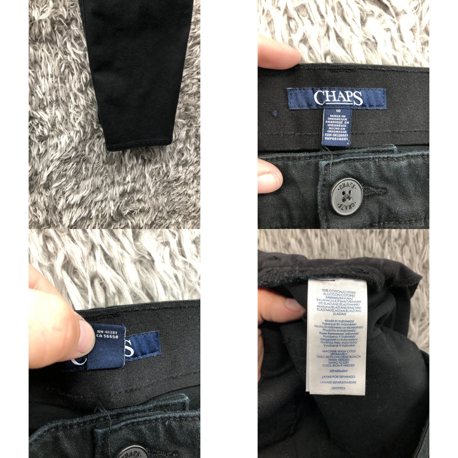 Chaps Chaps Chino Skinny Pants Size 10 Womens Mid Rise Black Casual Chaps Size 32" / US 10 / IT 46 - 8 Thumbnail