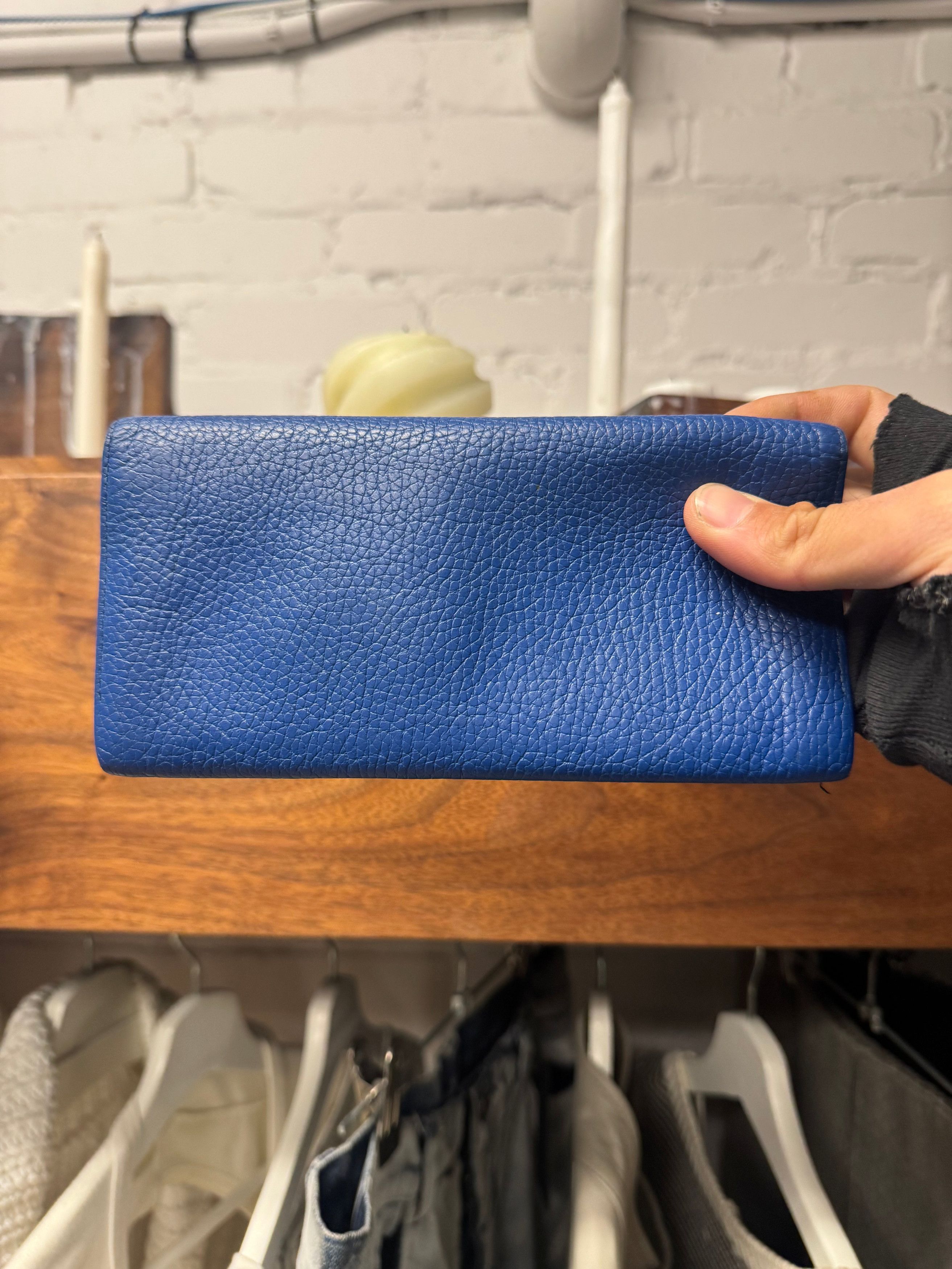 Lanvin Lanvin Blue Calfskin Leather Long Wallet Size ONE SIZE - 2 Thumbnail