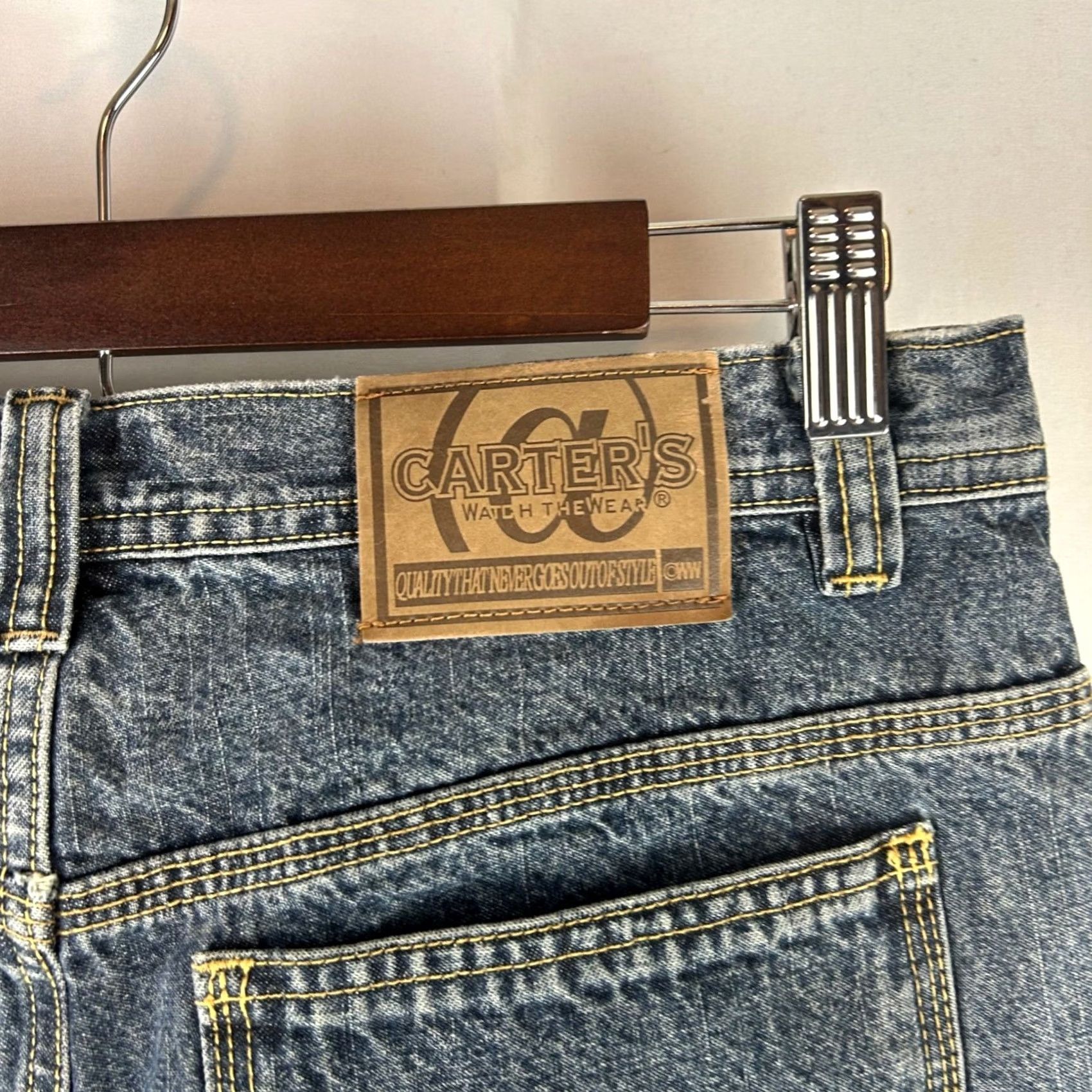 Swatch VINTAGE Carters Watch the Wear Blue Denim Carpenter Jeans Wide Leg Mens 30x31 Size US 30 / EU 46 - 6 Thumbnail