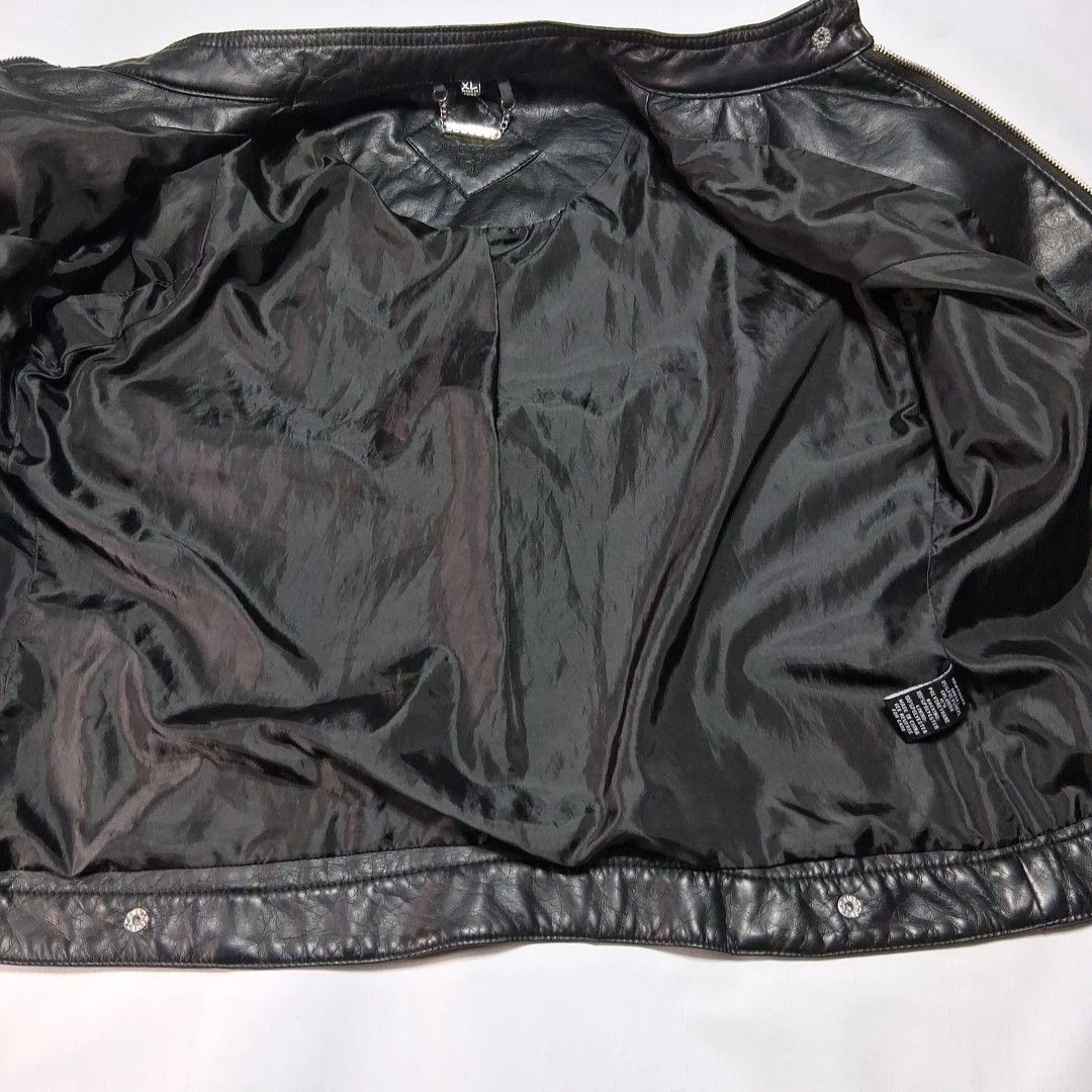 Other J2 By Jou Jou Black Faux Leather Cropped Bomber Jacket Size XL / US 12-14 / IT 48-50 - 5 Thumbnail