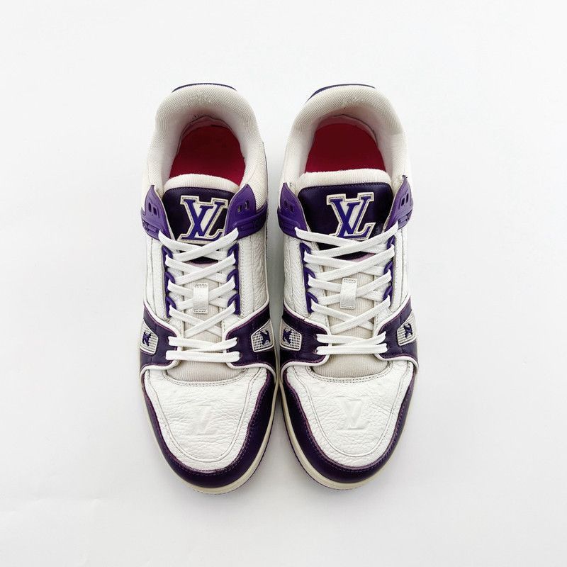 Louis Vuitton Louis Vuitton Trainer Low Top Sneakers in Purple -2508 Size US 8.5 / EU 41-42 - 2 Thumbnail