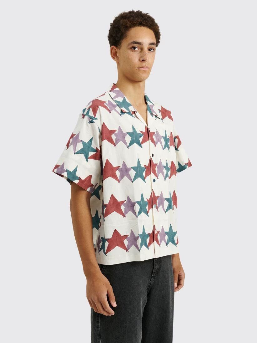 Story Mfg. Story mfg. Star Block Print Hand Dye Short-Sleeve Shirt Size US L / EU 52-54 / 3 - 8 Thumbnail
