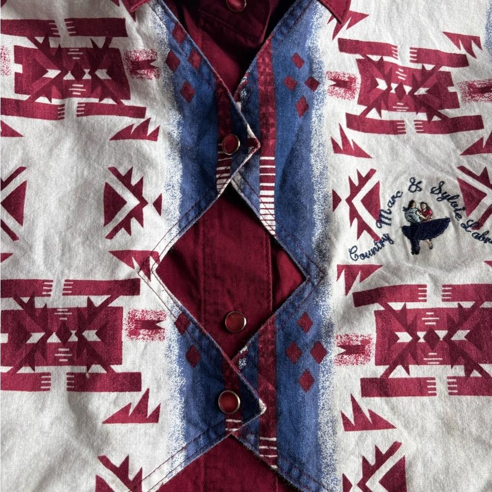 Designer Vintage Le Pure Sang Button-Up Western Shirt Size L / US 10 / IT 46 - 4 Thumbnail