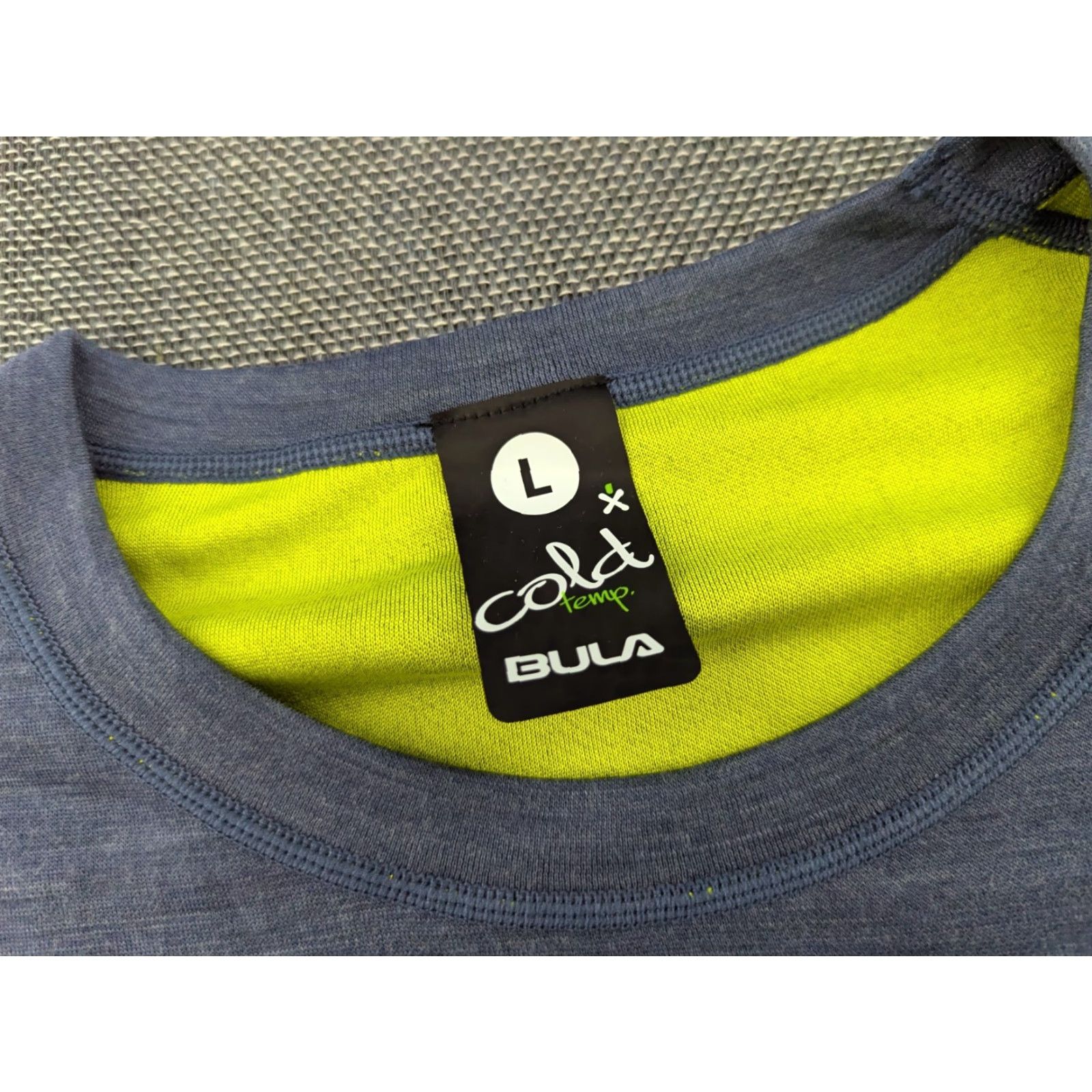 Vintage BULA Base Layer Shirt Womens Large Blue Wool Blend Outdoor Ski Hiking Thermal Shirt Size L / US 10 / IT 46 - 2 Thumbnail