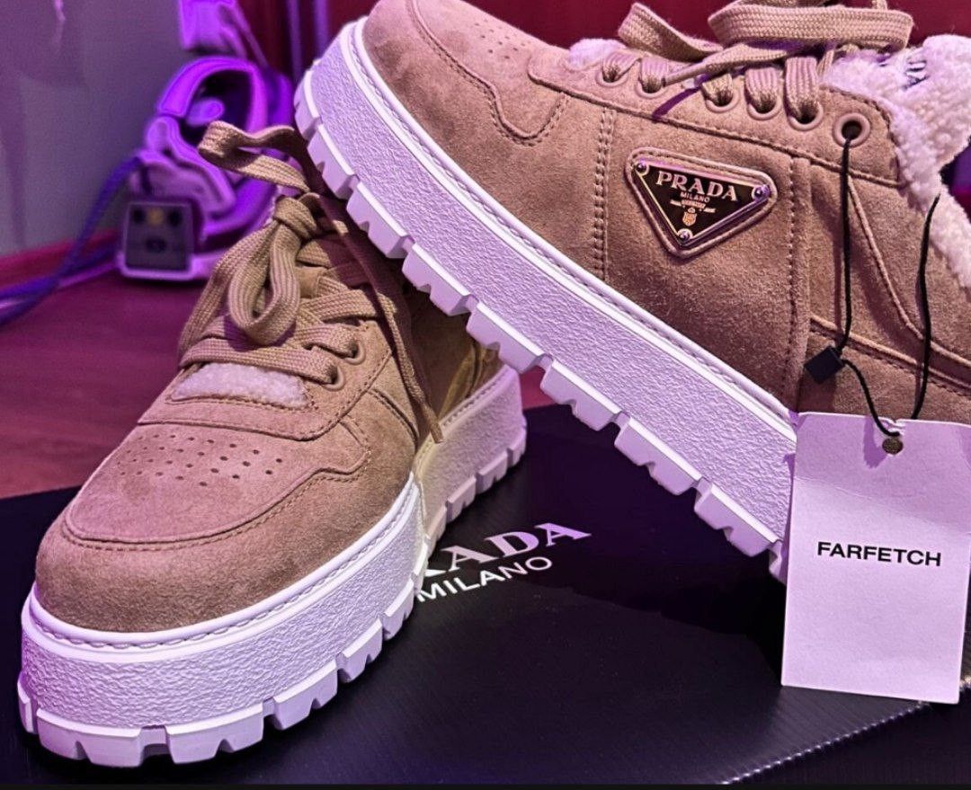 image of Prada Women's Shoes With Fur (Size 4.5)