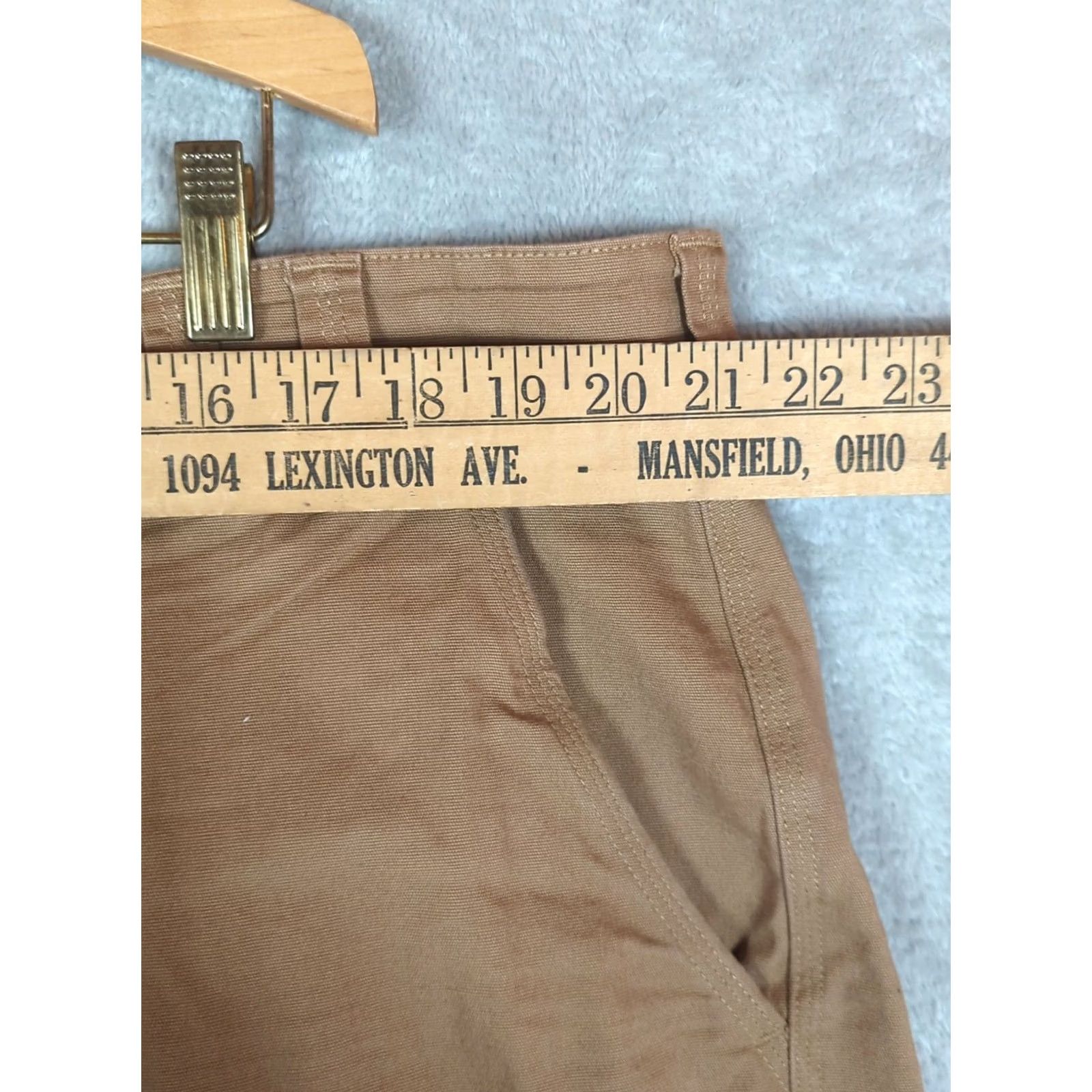 Vintage Duluth Flex Fire Hose Shorts Men’s 42 Relaxed Fit Khaki Brown Chino Canvas Zip Pockets Casual Workwear Summer Spring Fall Mens Size US 42 / EU 58 - 7 Thumbnail