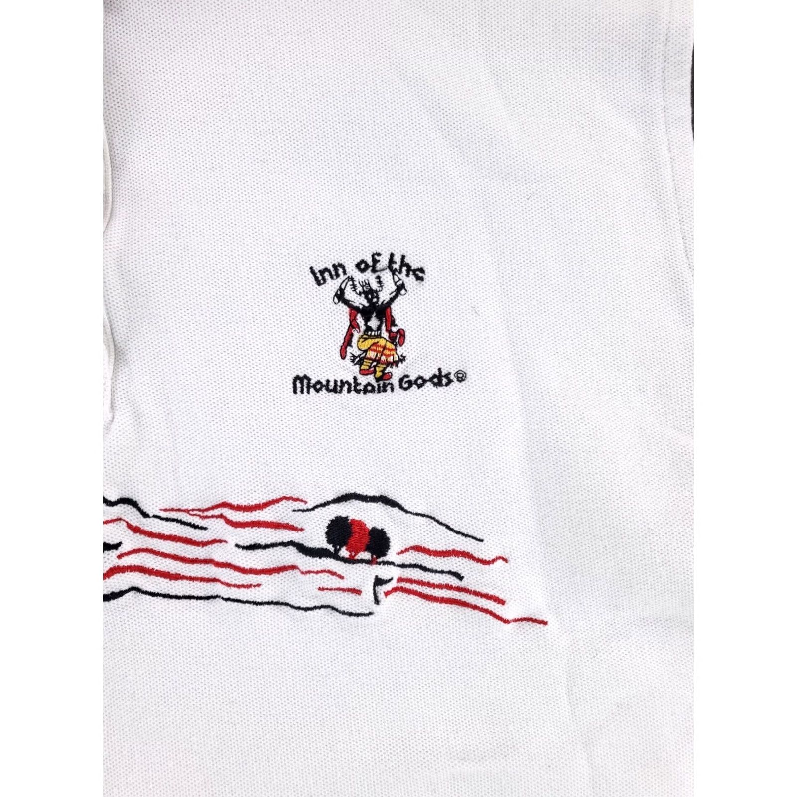 The Mountain Inn of the Mountain Gods VTG 90s Embroidered Polo Shirt Short Sleeve Mens XL Multicolor Size US XL / EU 56 / 4 - 2 Thumbnail