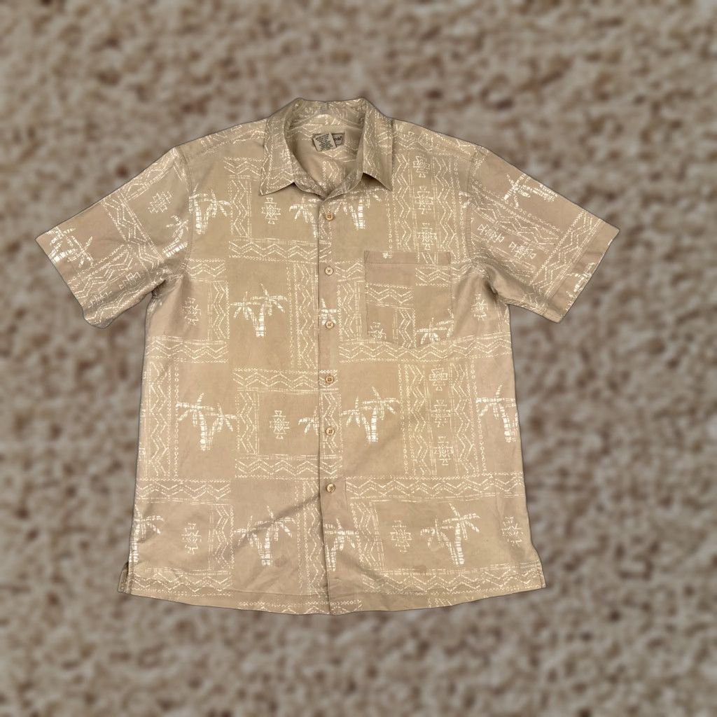 Vintage Scandia Woods Shirt Men Large Beige Palm Tree Button Up 100% Polyester Hawaiian Size US XXL / EU 58 / 5 - 1 Thumbnail