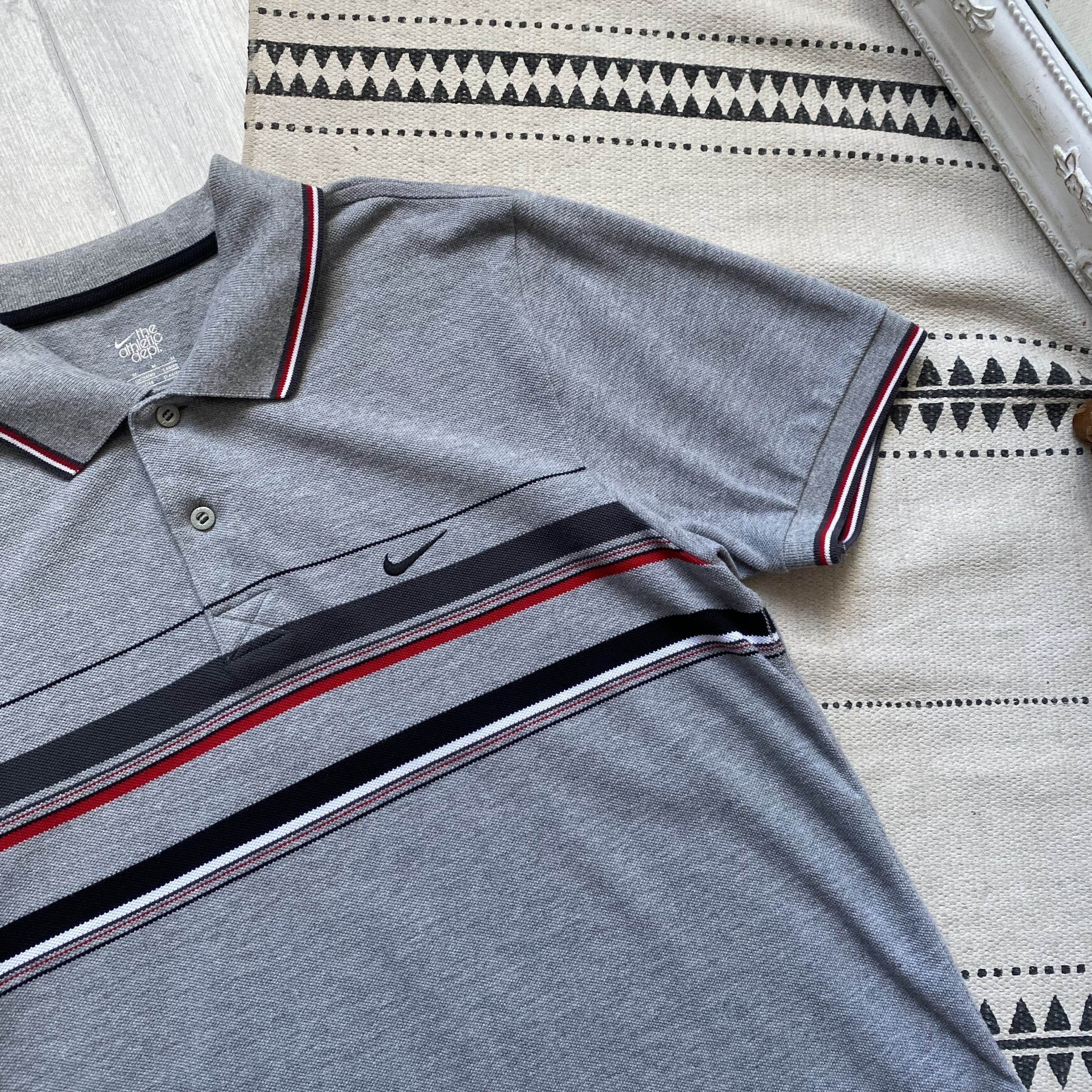 Nike Vintage 00s Nike Striped polo t-shirt Size US M / EU 48-50 / 2 - 5 Thumbnail