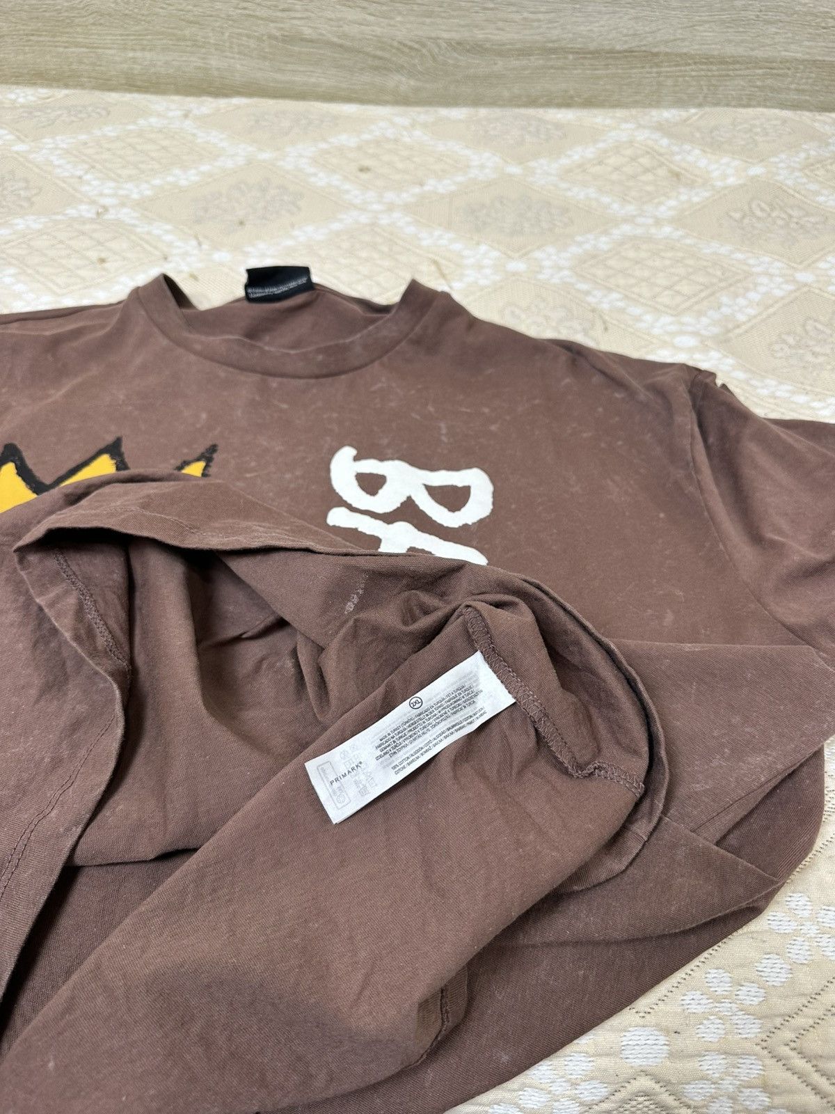 Jean-Michel Basquiat 🔥 VINTAGE JEAN MICHAEL BASQUIAT DINOSAUR CROWN LOGO T SHIRT Size US XXL / EU 58 / 5 - 6 Thumbnail