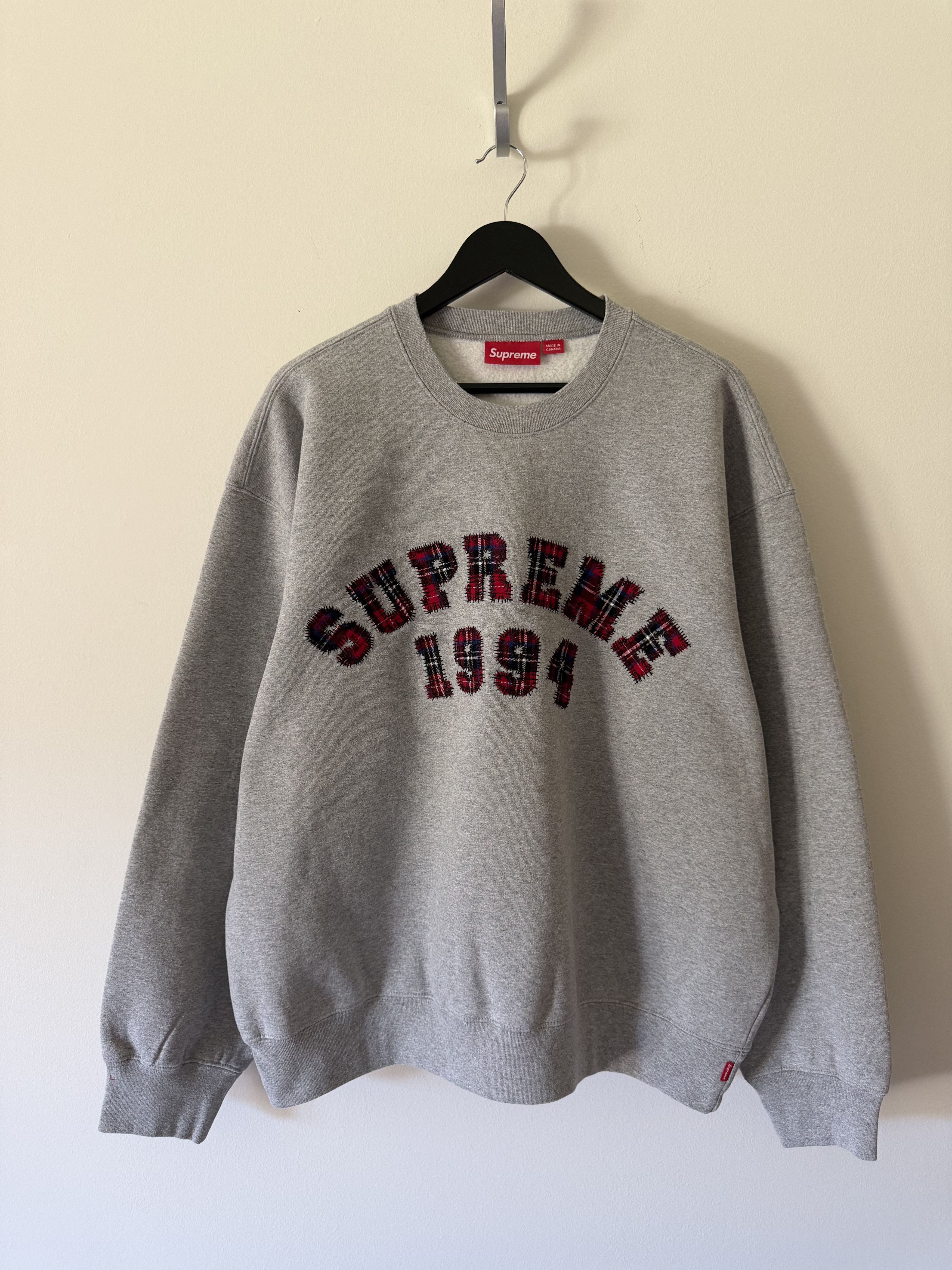 Supreme Supreme Arch Logo Hoodie Plaid | Grailed