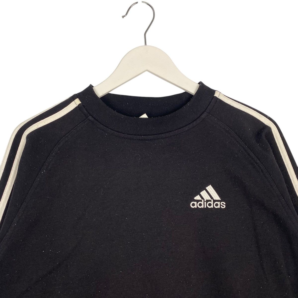 Vintage Vintage 90s Adidas Sweatshirt Crewneck Black Pullover Size L Size US L / EU 52-54 / 3 - 4 Thumbnail