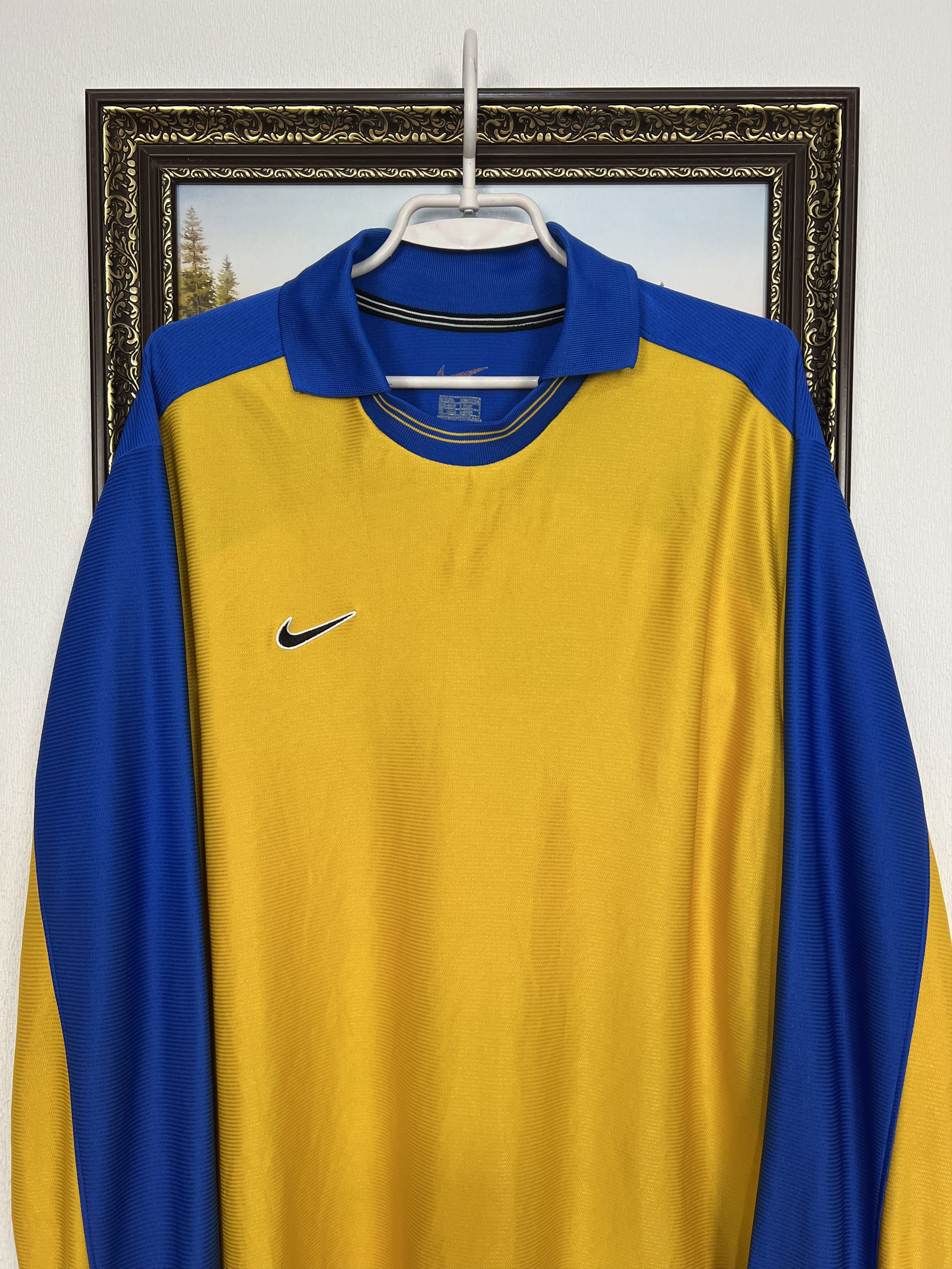 Nike Vintage Football Template Shirt Soccer Long Sleeve Jersey Size US XXL / EU 58 / 5 - 2 Thumbnail