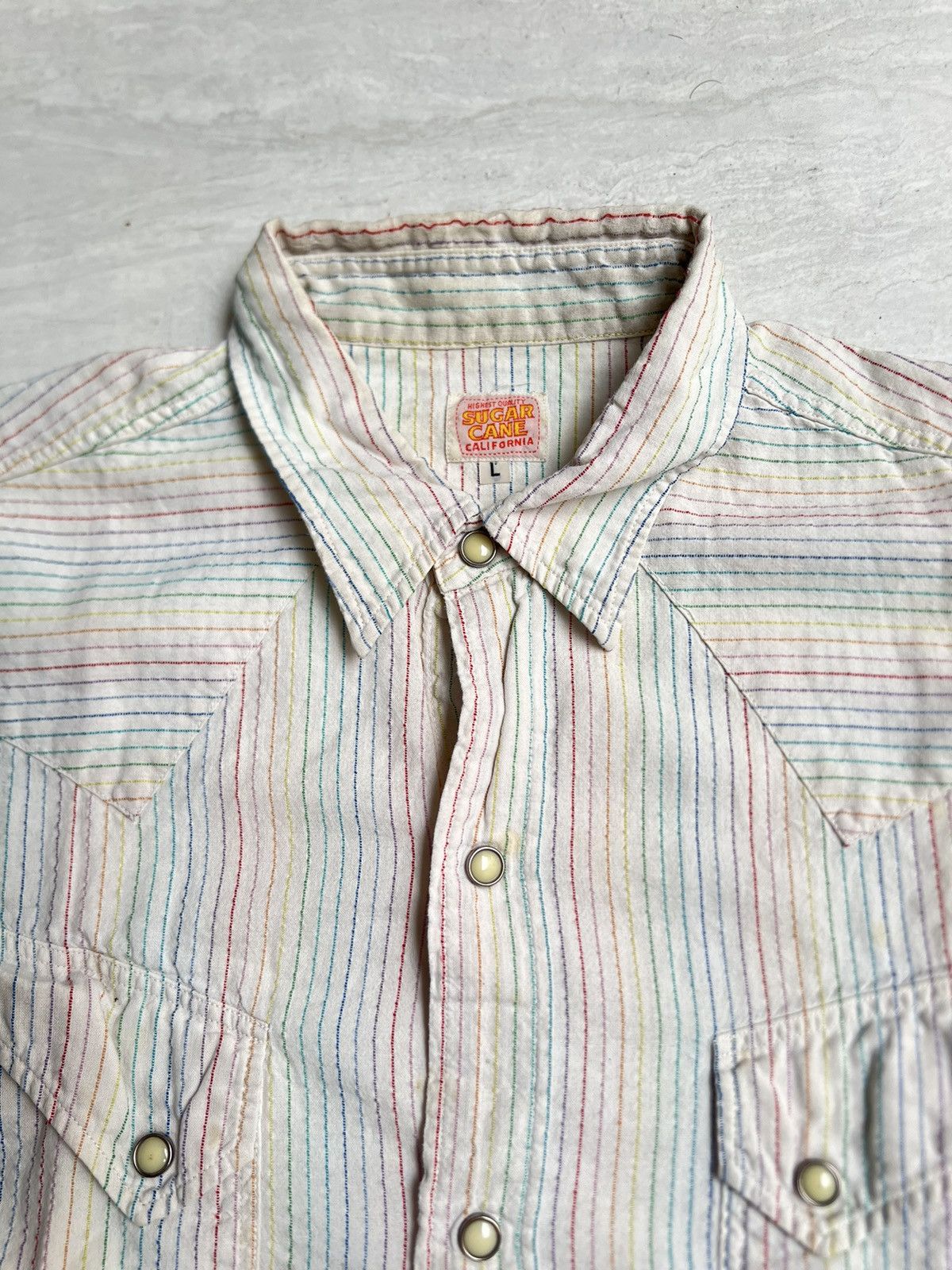 Sugar Cane SUGAR CANE Striped Western Shirt Size US M / EU 48-50 / 2 - 9 Thumbnail