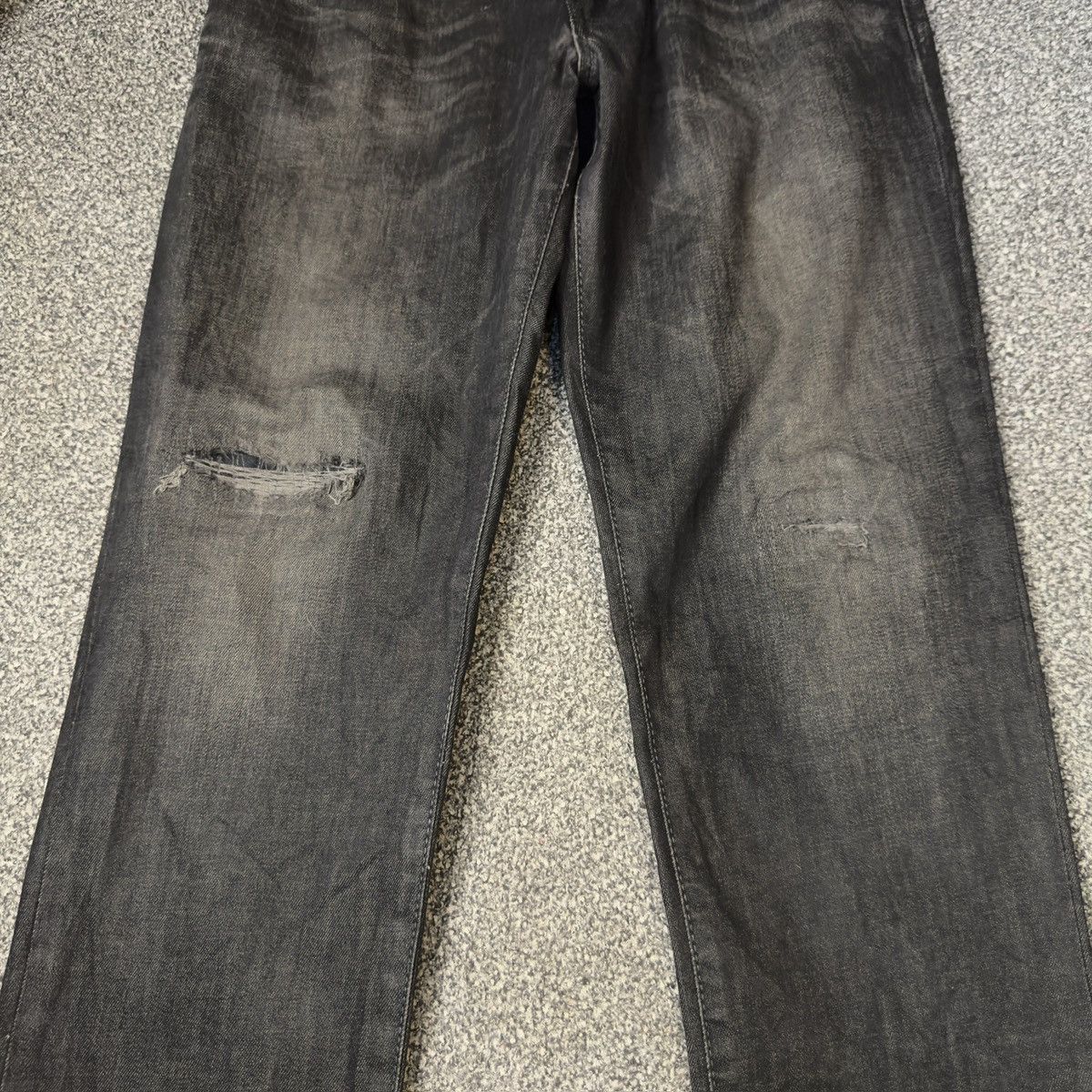If Six Was Nine 🔥 Vintage 90s Black Wax Denim Edwin 503 Size US 31 - 4 Thumbnail