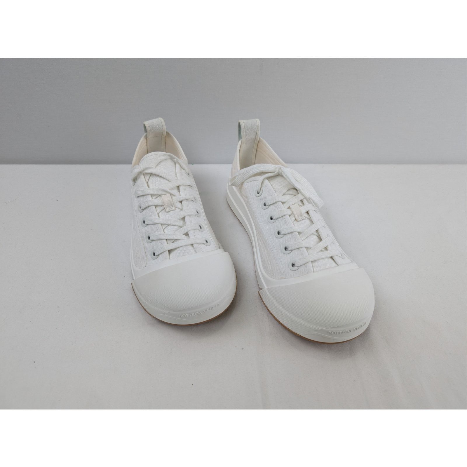 Bottega Veneta o1rshd1 Canvas Vulcan Low Top Sneakers in Optic White Size US 12 / EU 45 - 6 Thumbnail