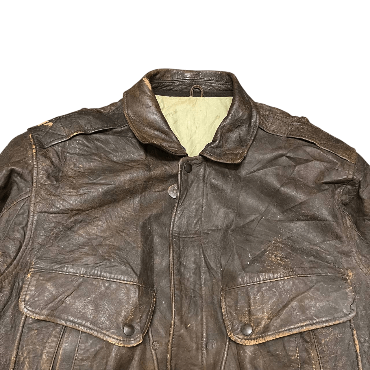 Leather Vintage Skelly Aero Dynamic Gasoline Cuir Leather Jacket Size US L / EU 52-54 / 3 - 2 Thumbnail