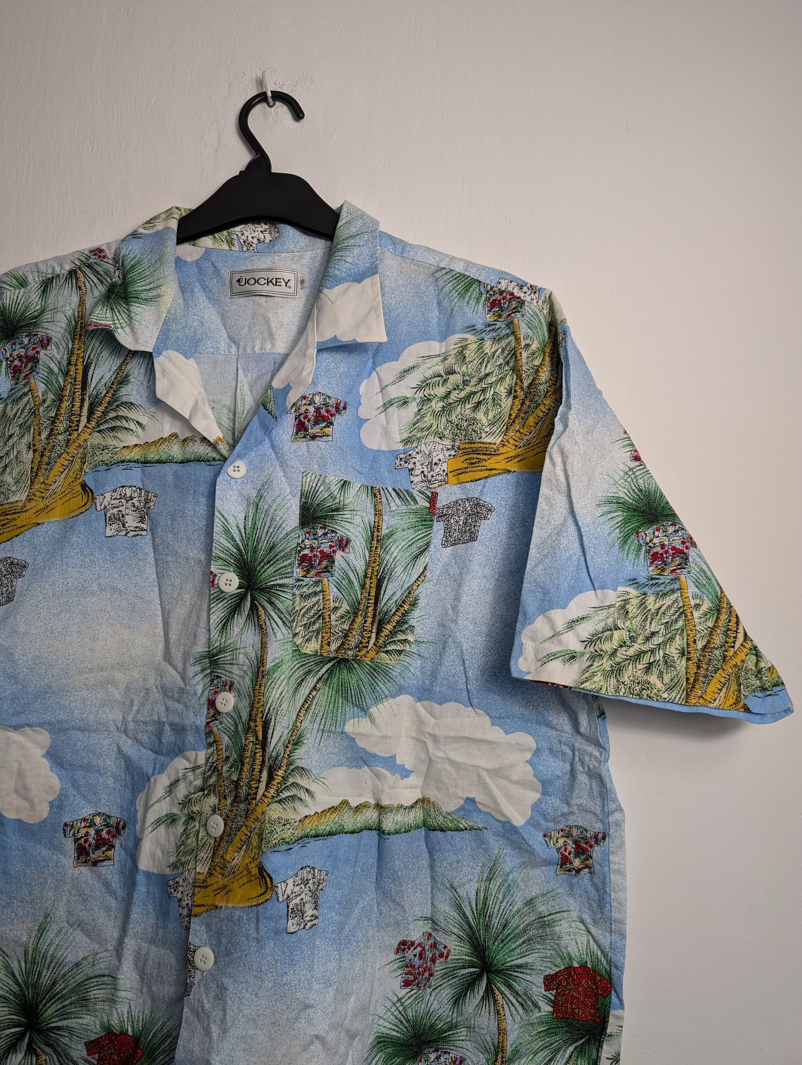 Vintage Vintage Y2K Hawaiian Shirt - Summer Floral Palm Tree Print Size US XXL / EU 58 / 5 - 2 Thumbnail