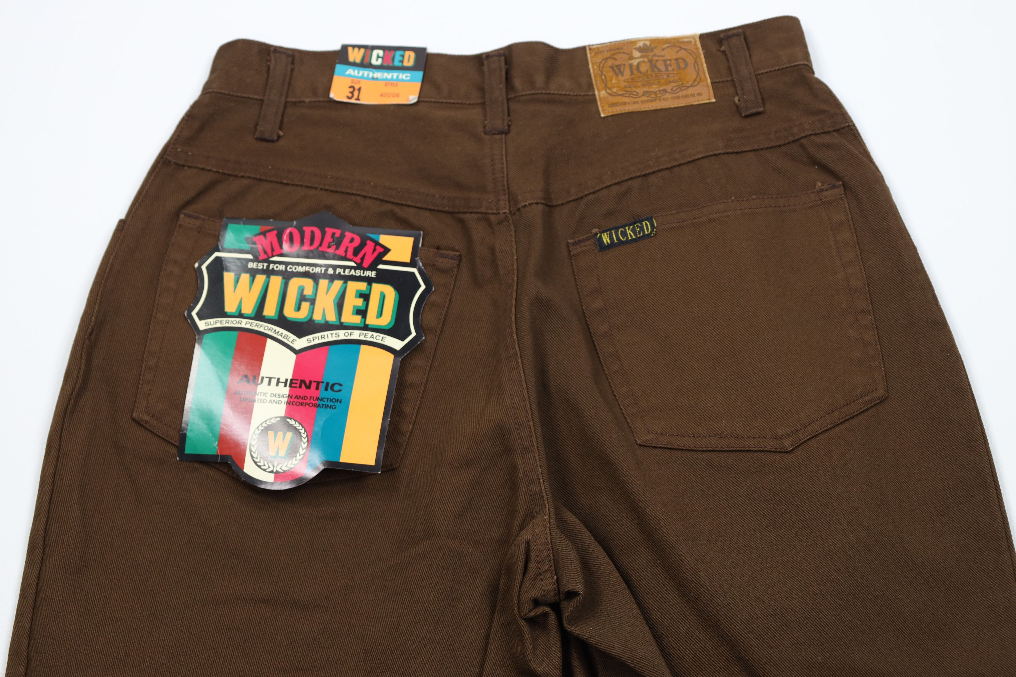 Vintage Deadstock Vintage 90s Streetwear Fit Skateboard Jeans Brown Size US 31 - 10 Thumbnail