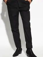 Saint Laurent Paris oc11z1225 596927 Slim-Fit Pants in Chevron Wool in Black Size US 28 / EU 44 - 2 Thumbnail