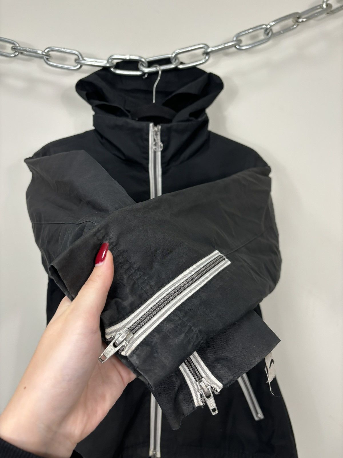 Nike Vintage Nike Y2K Women’s Black Swoosh Hype Jacket Size M / US 6-8 / IT 42-44 - 9 Thumbnail