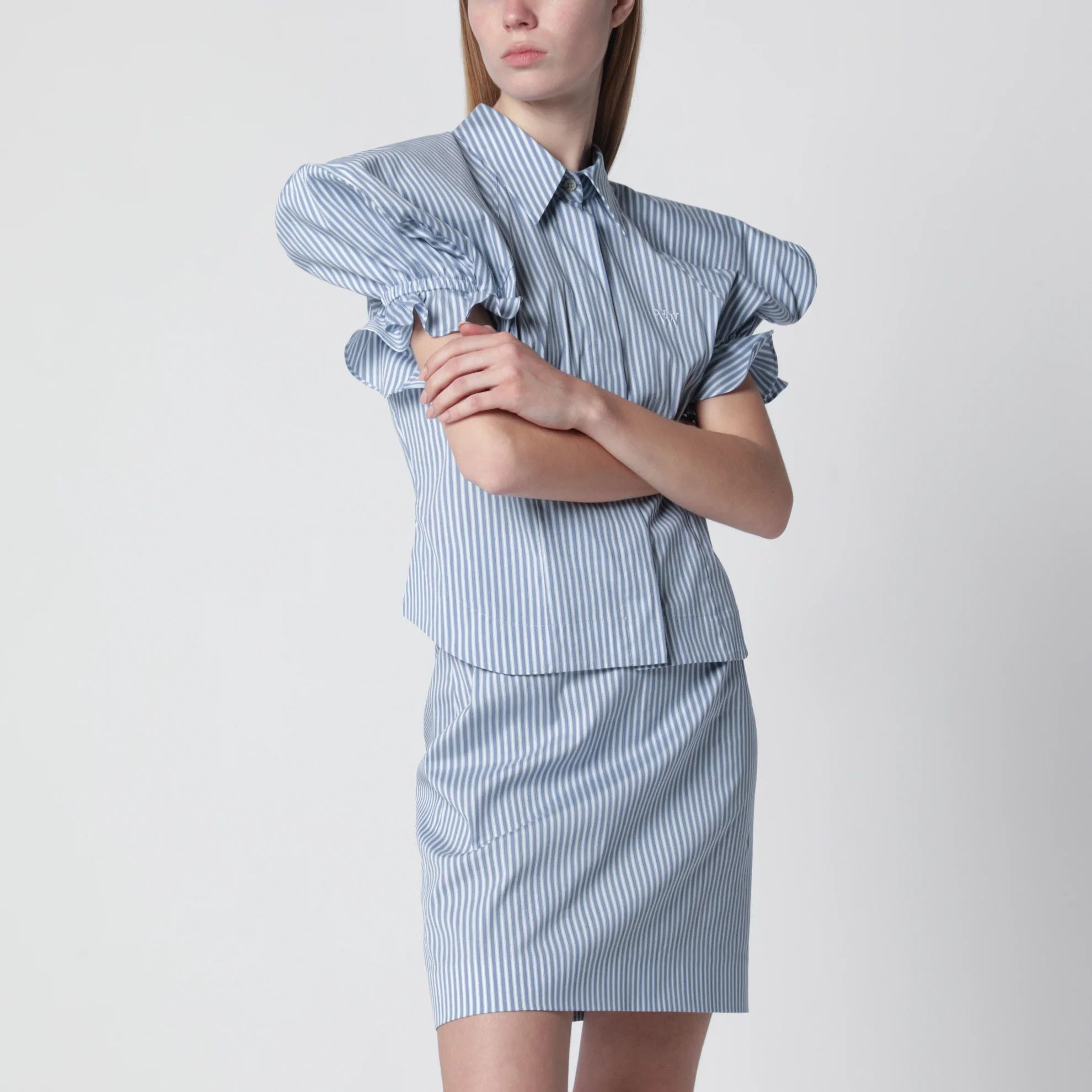 Vivienne Westwood o1d2blof0526 Striped Shirt with Wide Shoulders Size S / US 4 / IT 40 - 4 Thumbnail