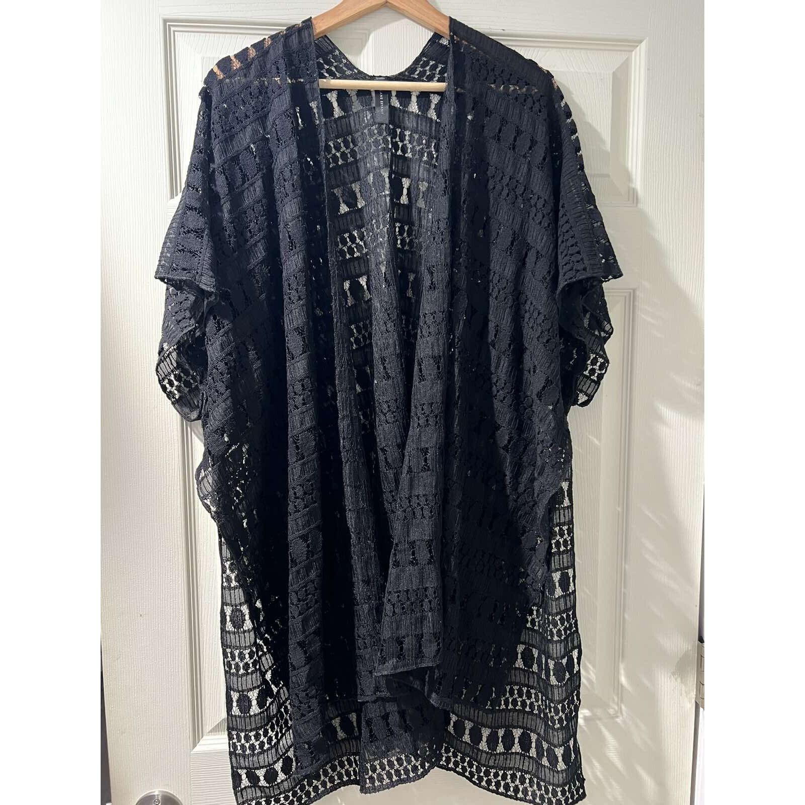 & Other Stories LANE BRYANT BLACK LACE KIMONO ONE SIZE Swim Cover A000600 Size S / US 4 / IT 40 - 13 Thumbnail