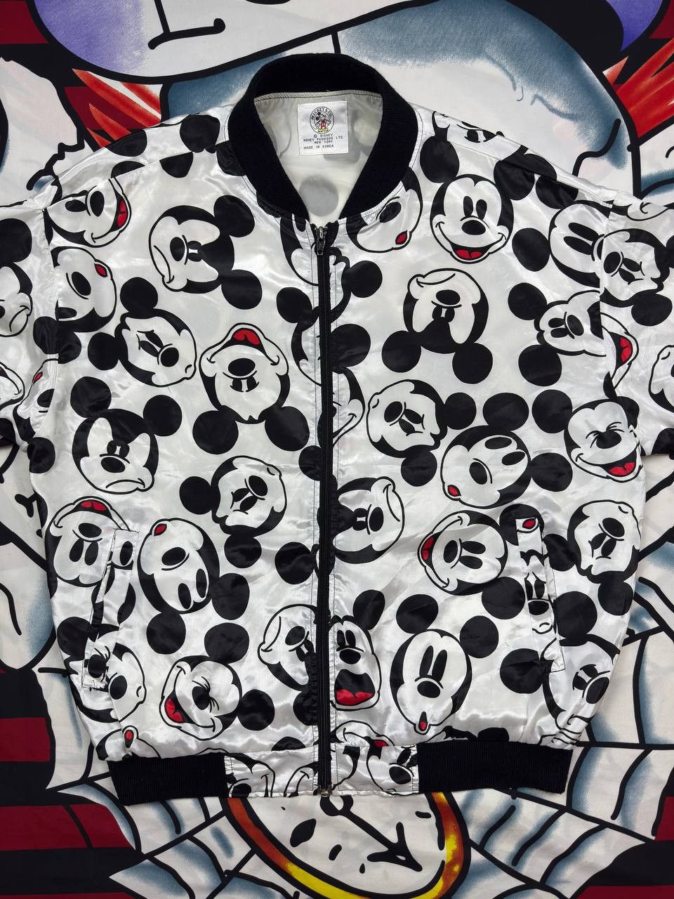 Mickey Mouse Rare Vintage 90s Disney Mickey&Co Bomber Jacket AOP Mickey Size US M / EU 48-50 / 2 - 4 Thumbnail