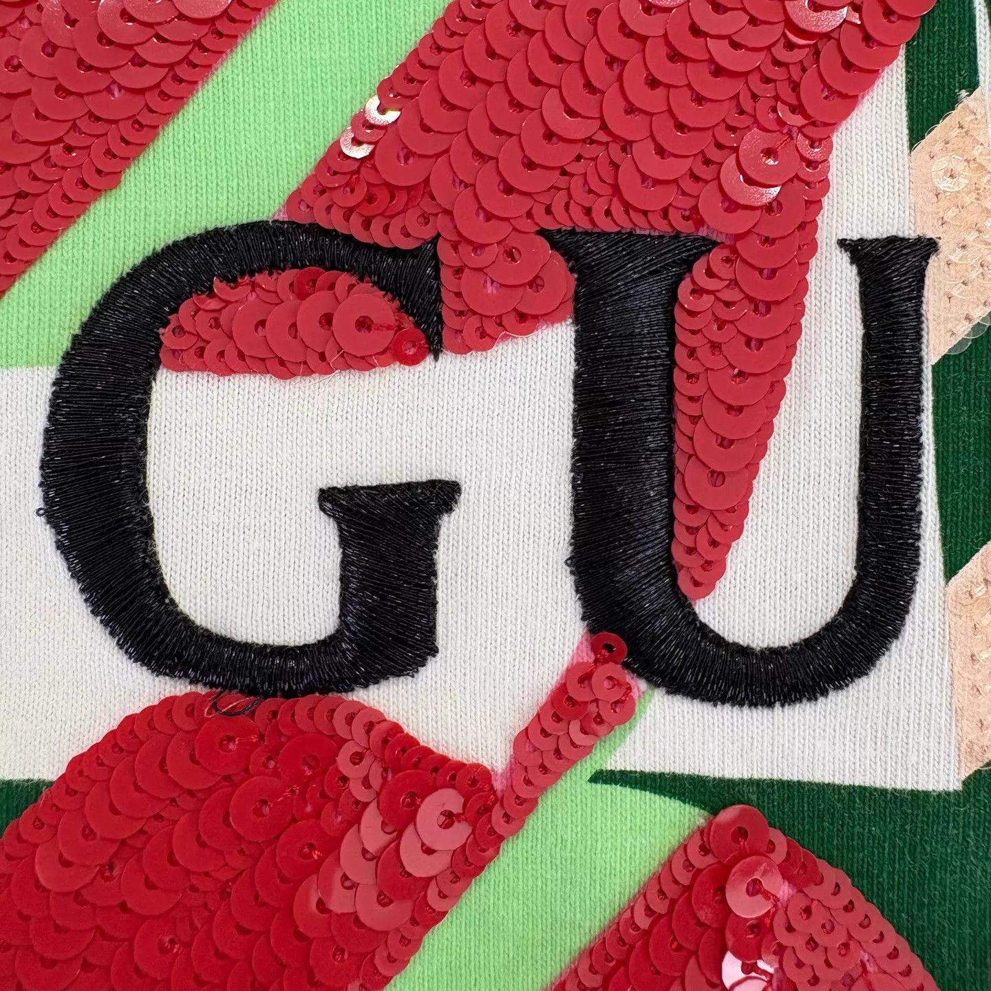 Gucci Gucci Cherry Sequin Embroidered White T-shirt XS Size US XS / EU 42 / 0 - 6 Thumbnail