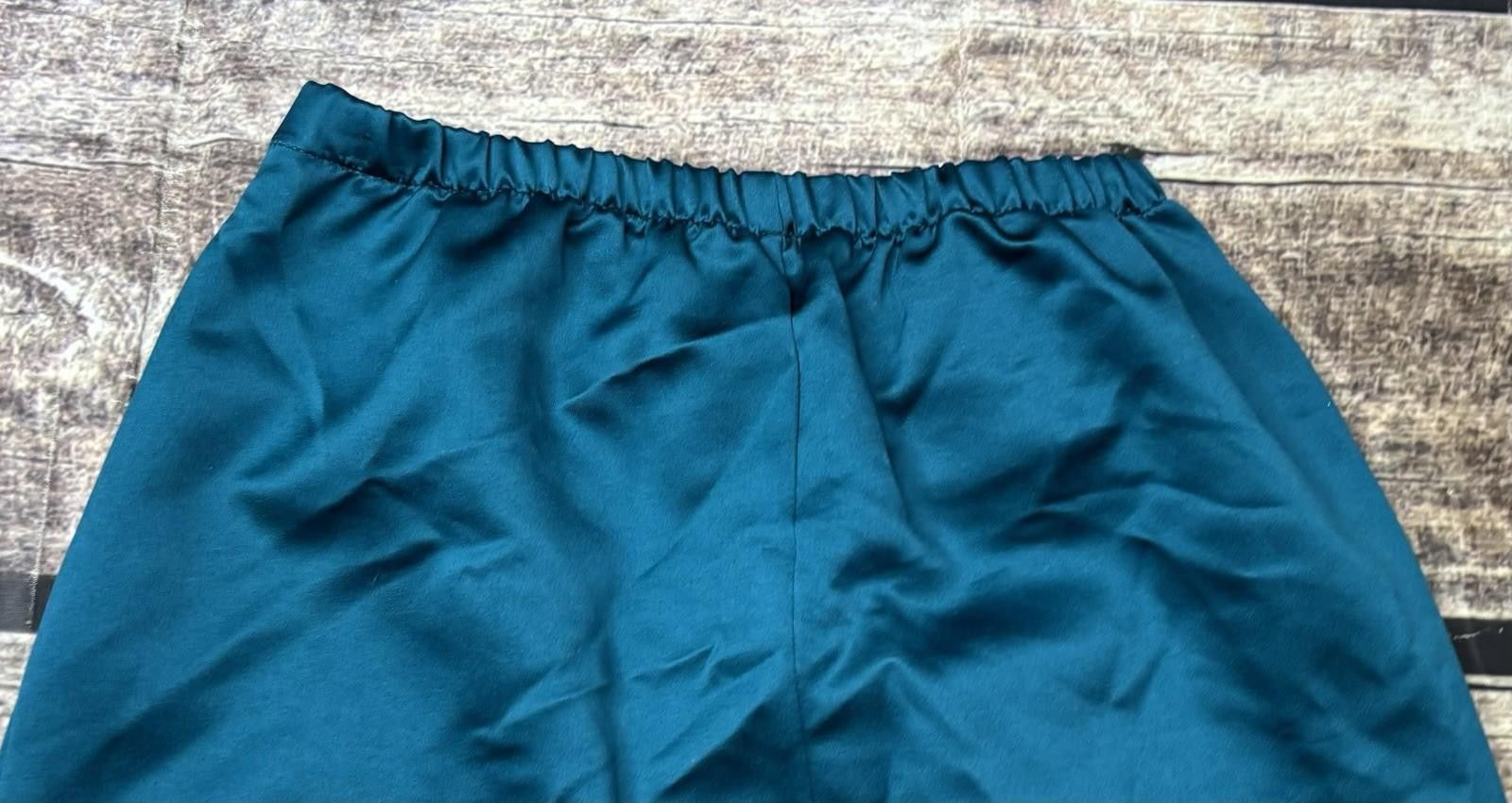 Le Grande Bleu (L.G.B.) VTG ISB Suit Set Womens Size 8 Jacket Skirt Satin Blue 80s Size M / US 6-8 / IT 42-44 - 12 Thumbnail