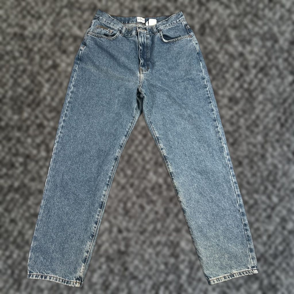 Calvin Klein Calvin Klein Jeans Women's 12 Easy Fit High Rise Straight Denim Pants Blue Stretch Size 34" / US 12 / IT 48 - 1 Thumbnail