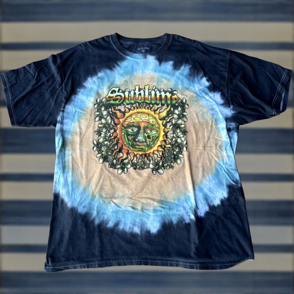 Vintage Sublime Shirt XL Black Crew Neck Tie Dye Sun Graphic Band Rock Tour T-Shirt Mens VINTAGE? Size US XL / EU 56 / 4 - 1 Thumbnail