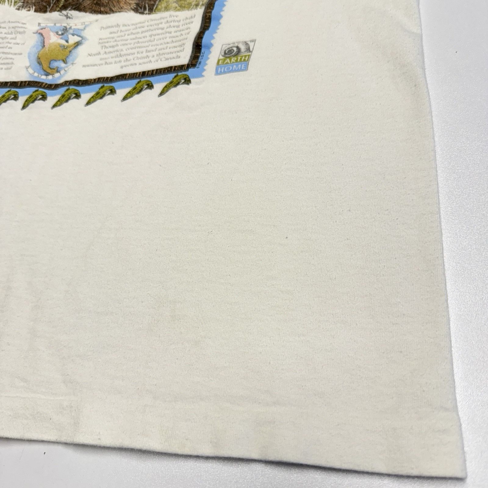 Vintage Vintage Grizzly Bear T Shirt Mens Large White Endangered Wil Size US L / EU 52-54 / 3 - 13 Thumbnail