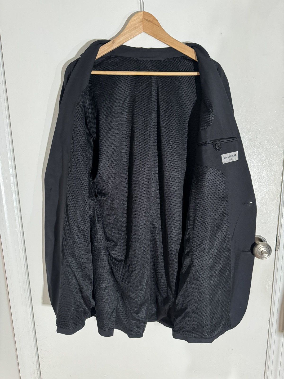 Balenciaga Balenciaga Black Nylon Technical Tailored Blazer Size US S / EU 44-46 / 1 - 4 Thumbnail