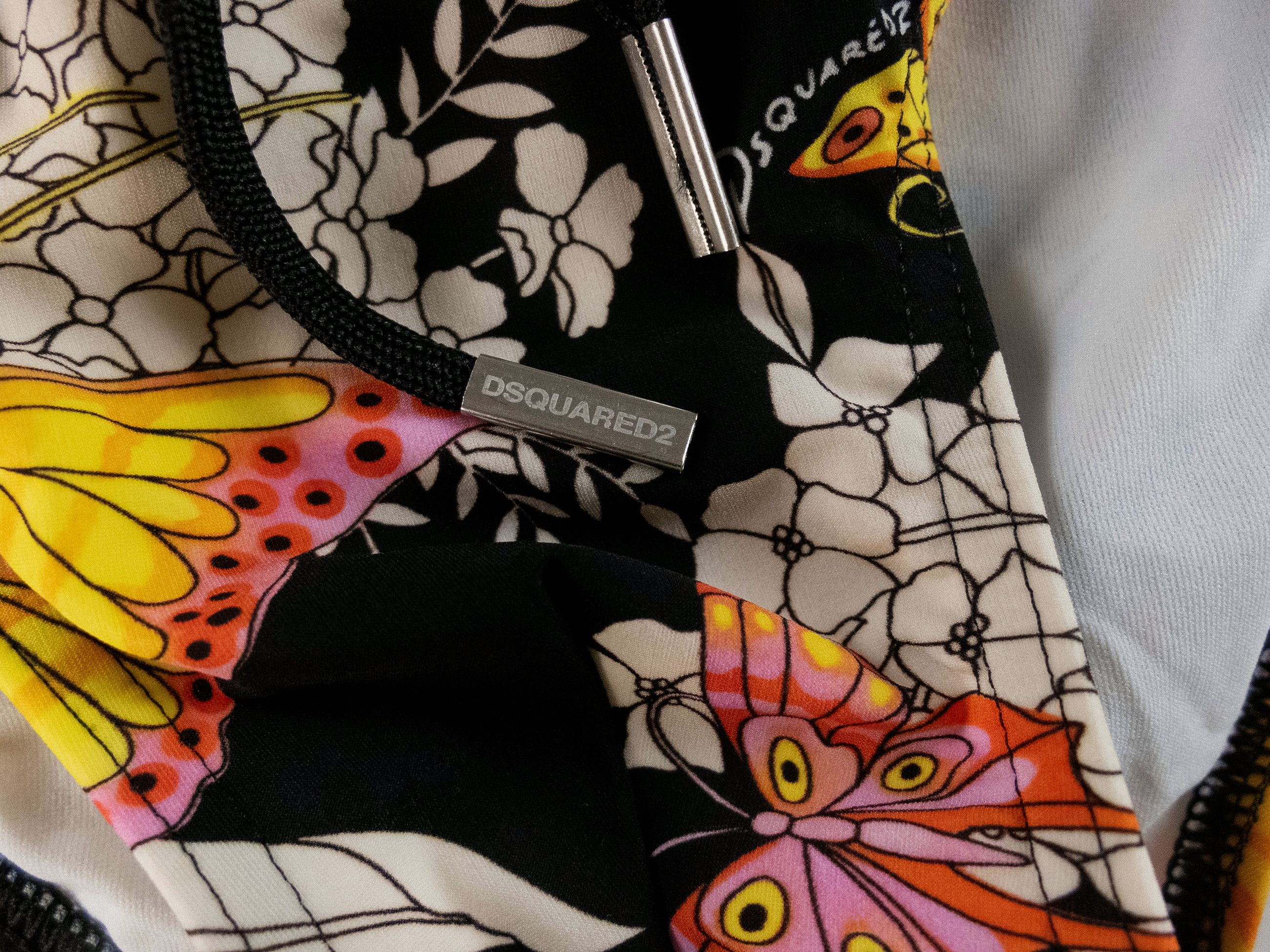 Dsquared2 DSQUARED2 black floral butterfly print swim briefs 48 Medium Size US 32 / EU 48 - 3 Thumbnail