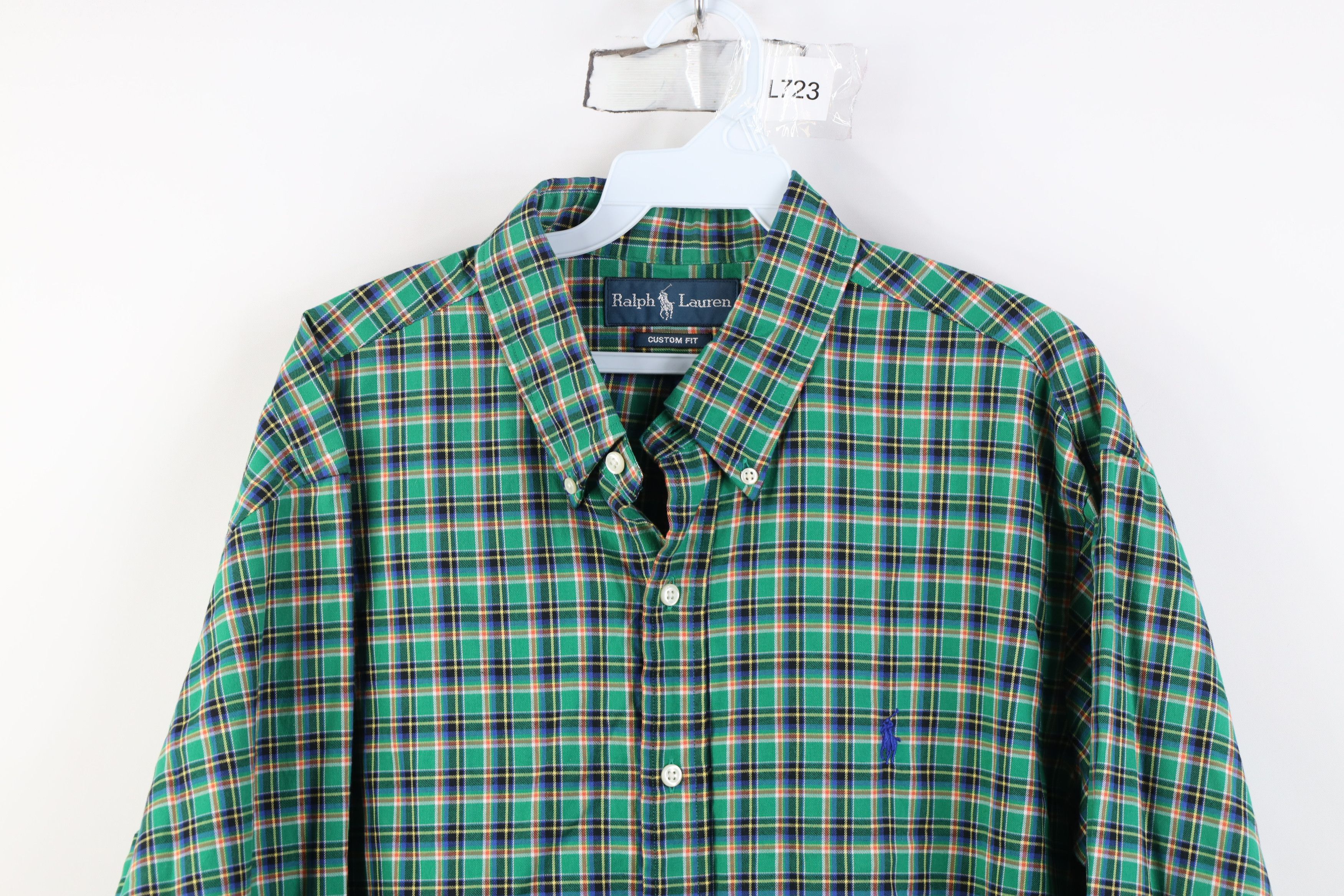 Ralph Lauren Vintage 90s Ralph Lauren Flannel Collared Button Down Shirt Size US XL / EU 56 / 4 - 2 Thumbnail